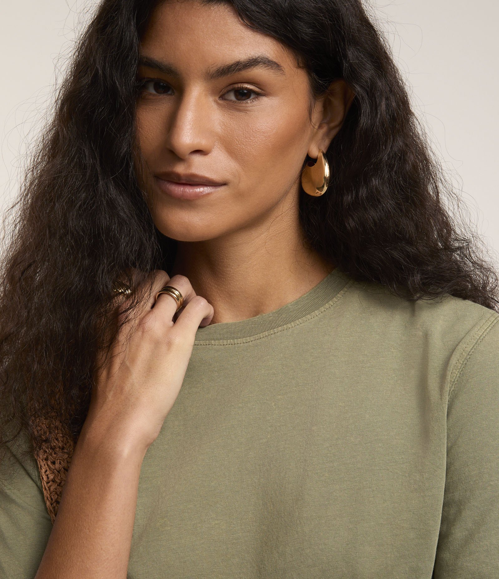 Blusa T-shirt em Algodão com Lavagem Estonada Verde 4