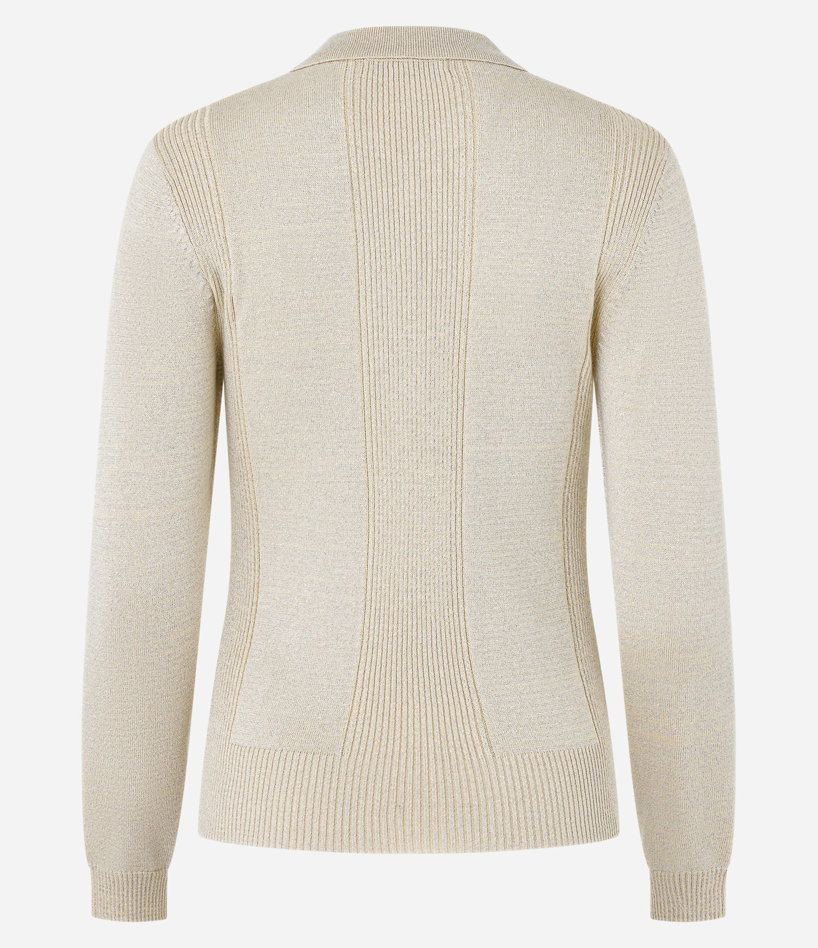 Blusa em Viscose com Gola V e Lapela Bege 9