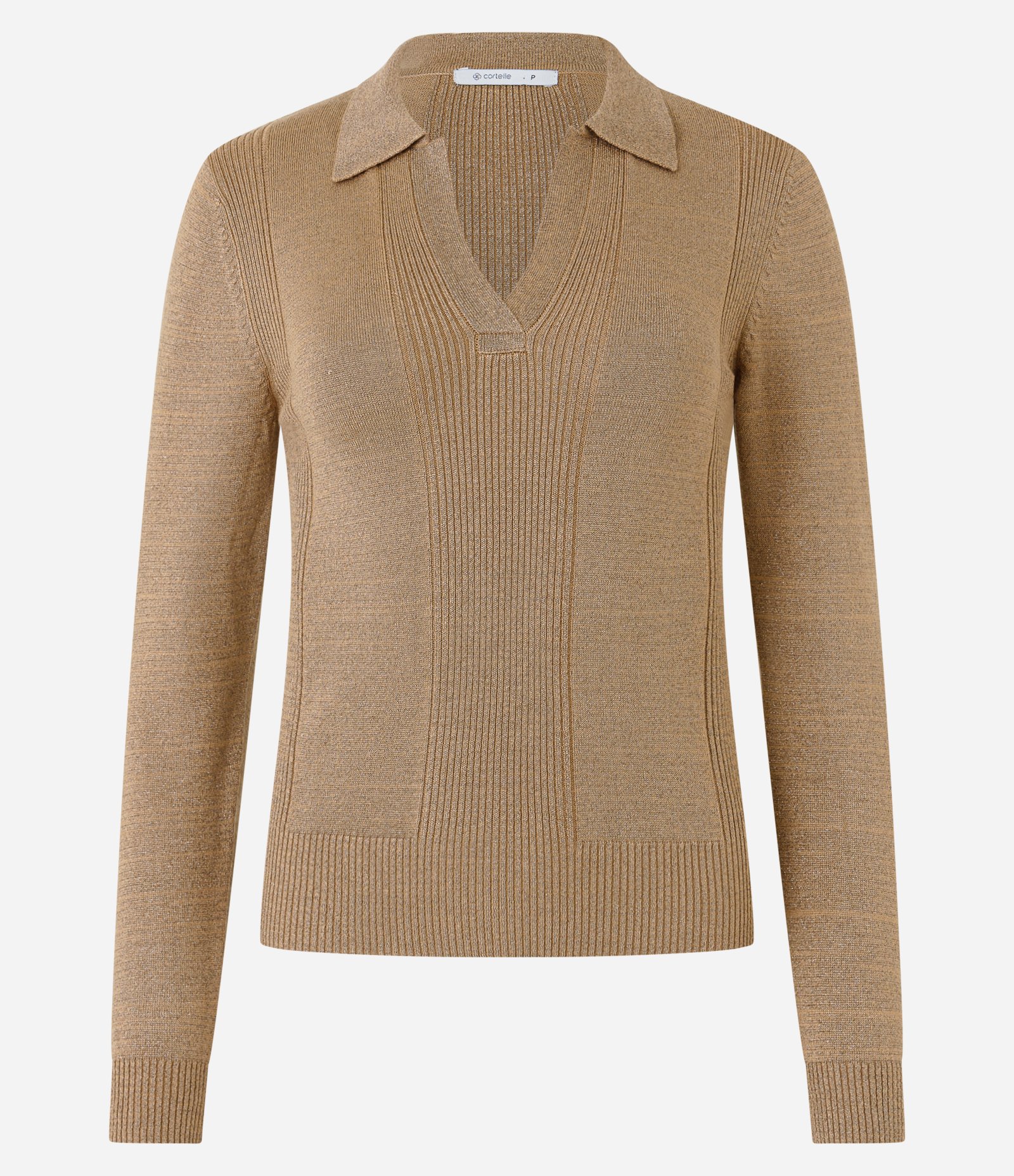 Blusa em Viscose com Gola V e Lapela Marrom 5