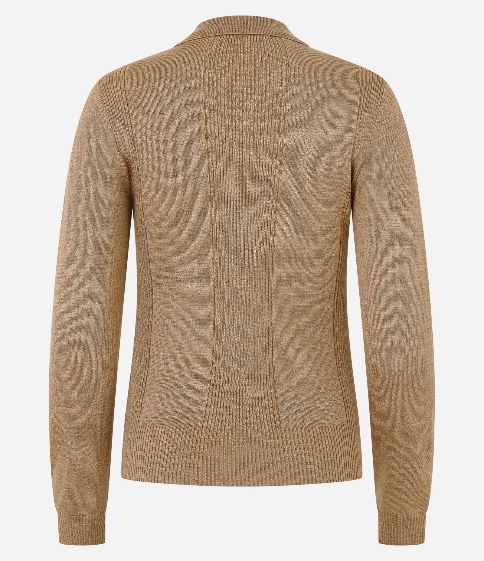 Blusa em Viscose com Gola V e Lapela Marrom 7