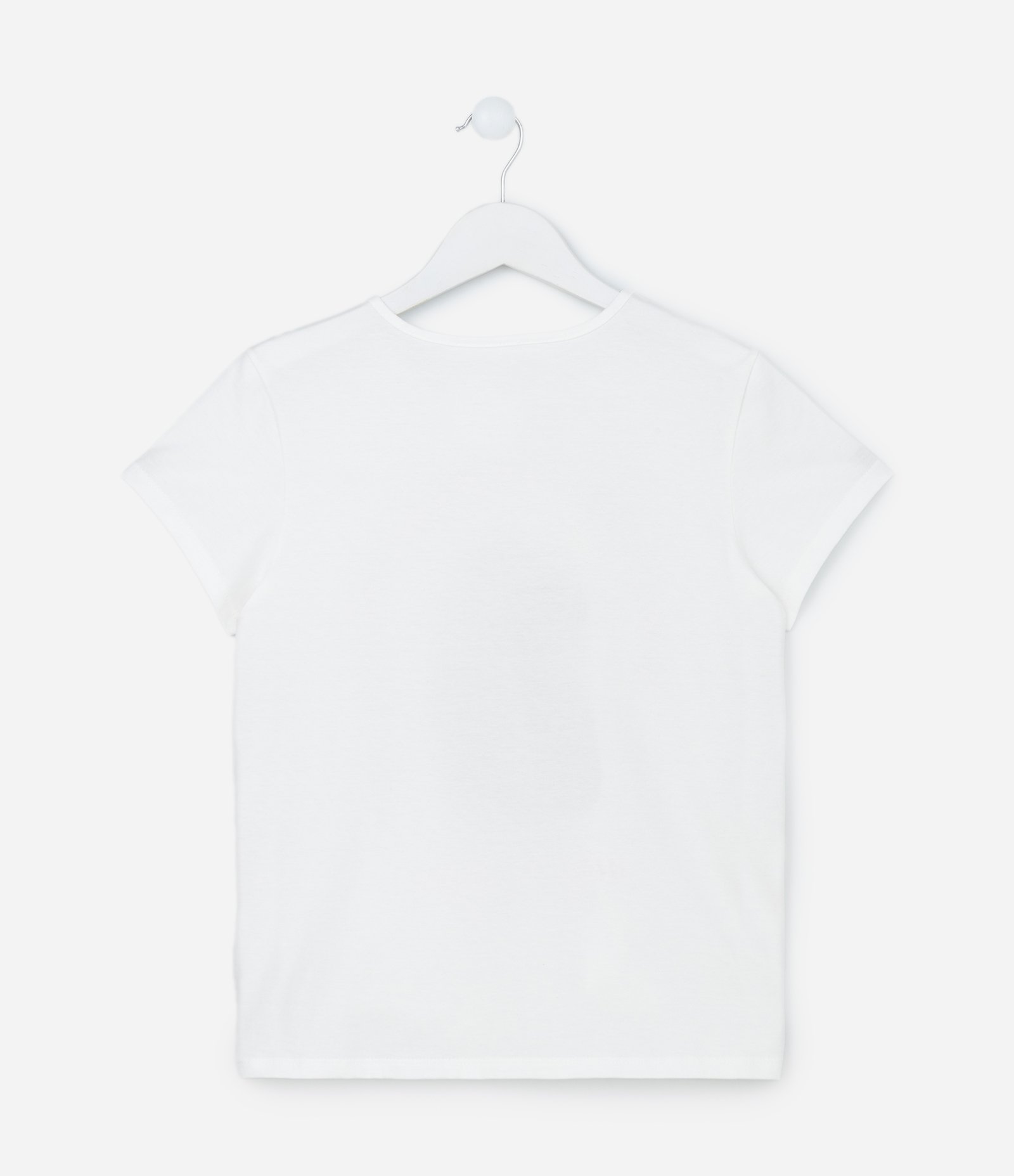 Camiseta Evasê Infantil em Algodão Estampa Capivara Lady - Tam 5 a 14 anos Branco 2