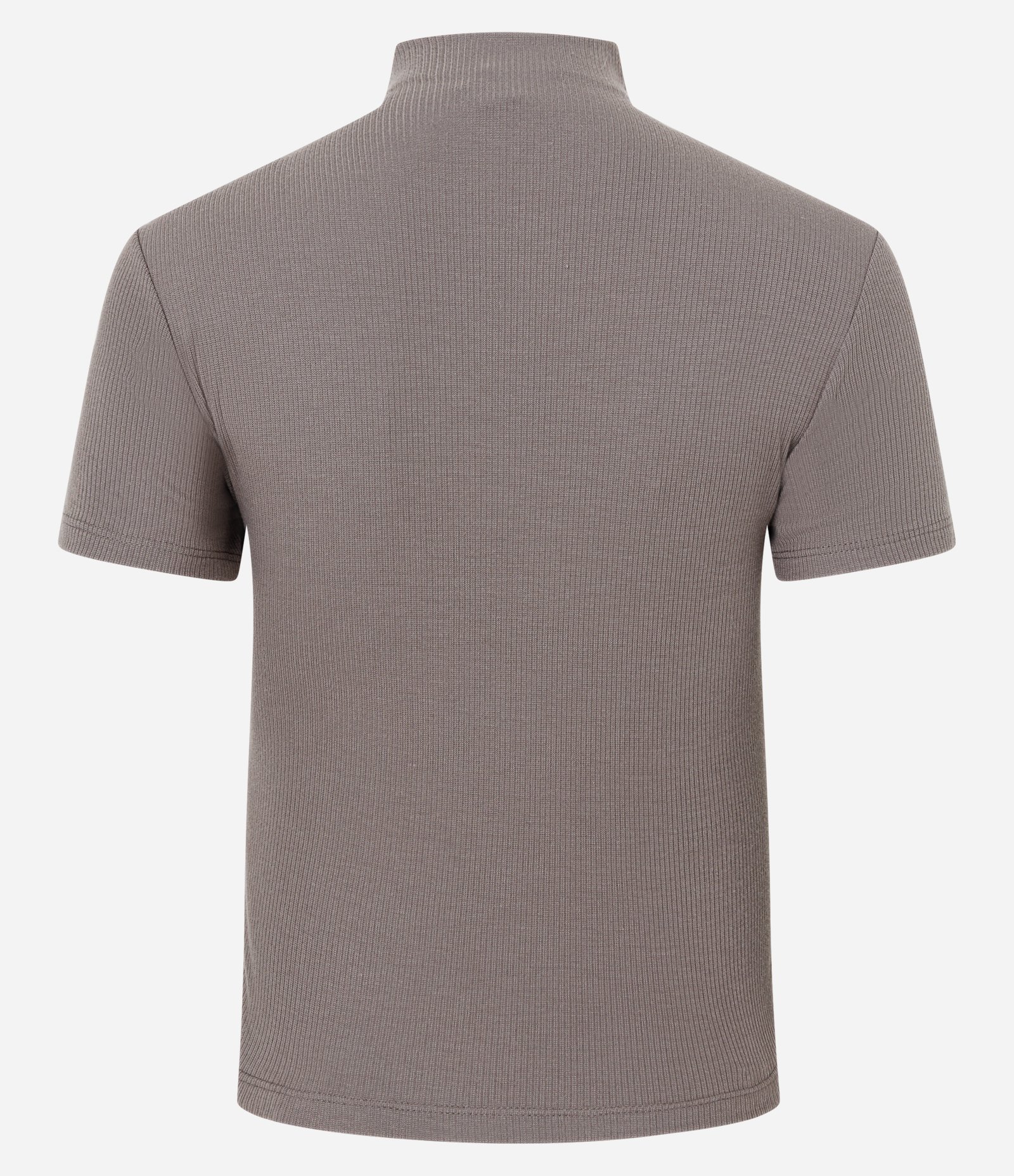 Blusa em Ribana com Golinha Alta Inteira Cinza 5