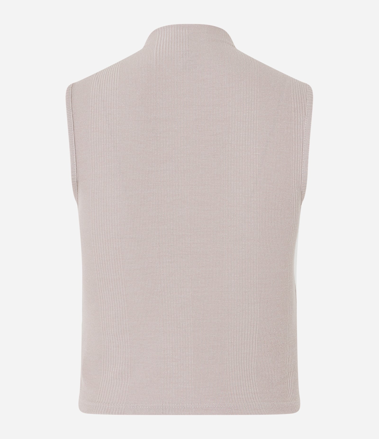 Blusa sem Manga em Ribana com Golinha Inteira Cinza 6