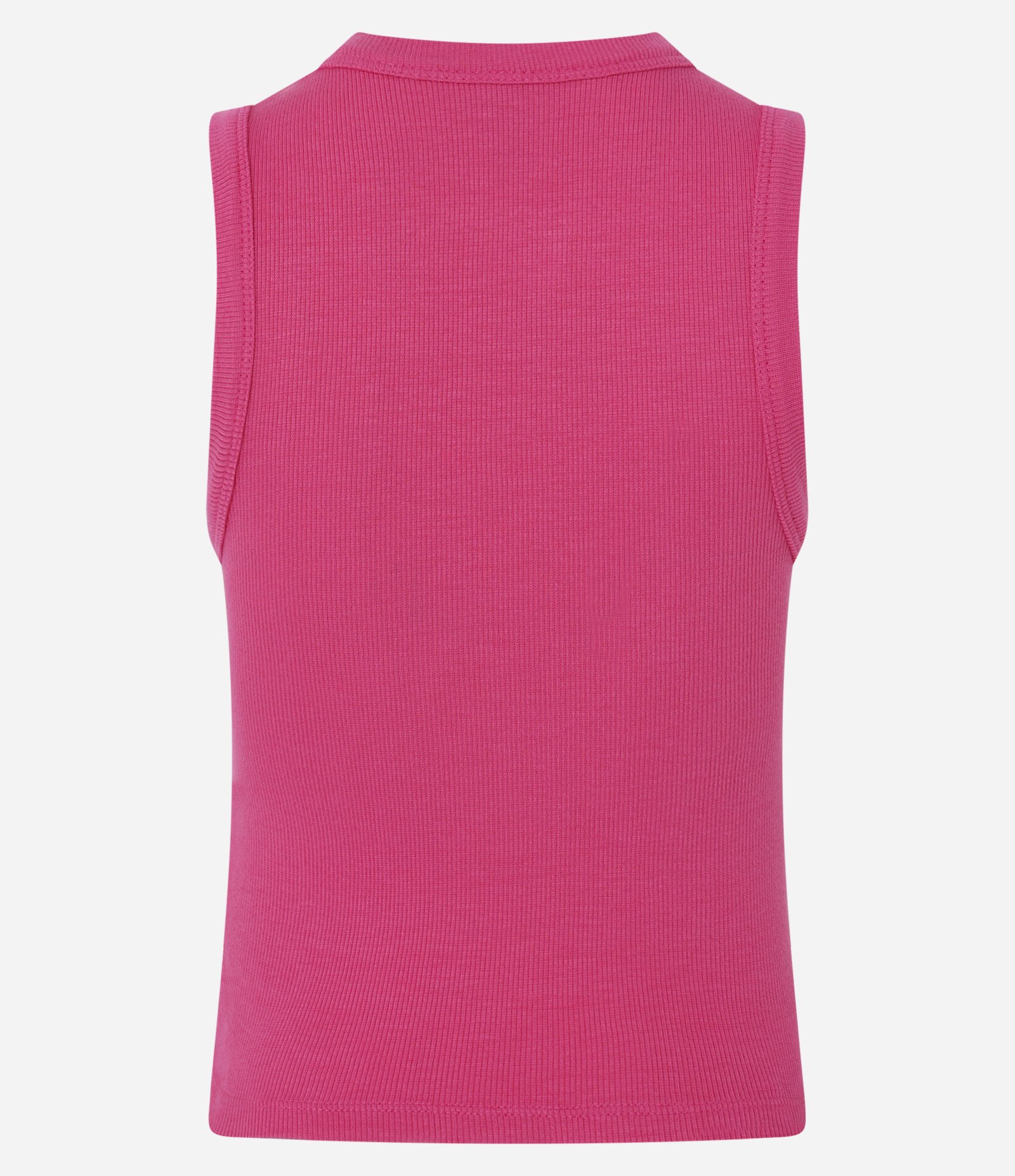 Regata Cropped Básica em Ribana Canelada Rosa Pink 6