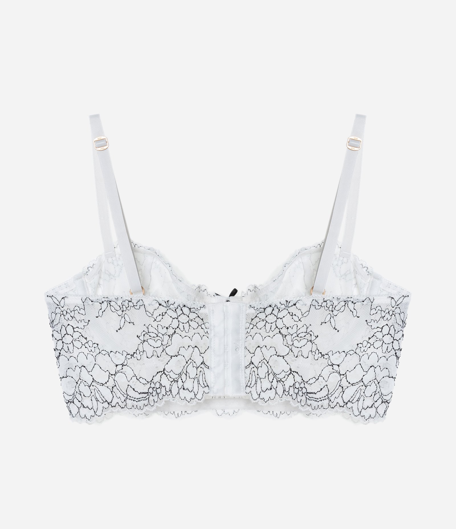 Sutiã Alongado Sem Bojo Com Renda Bicolor 6