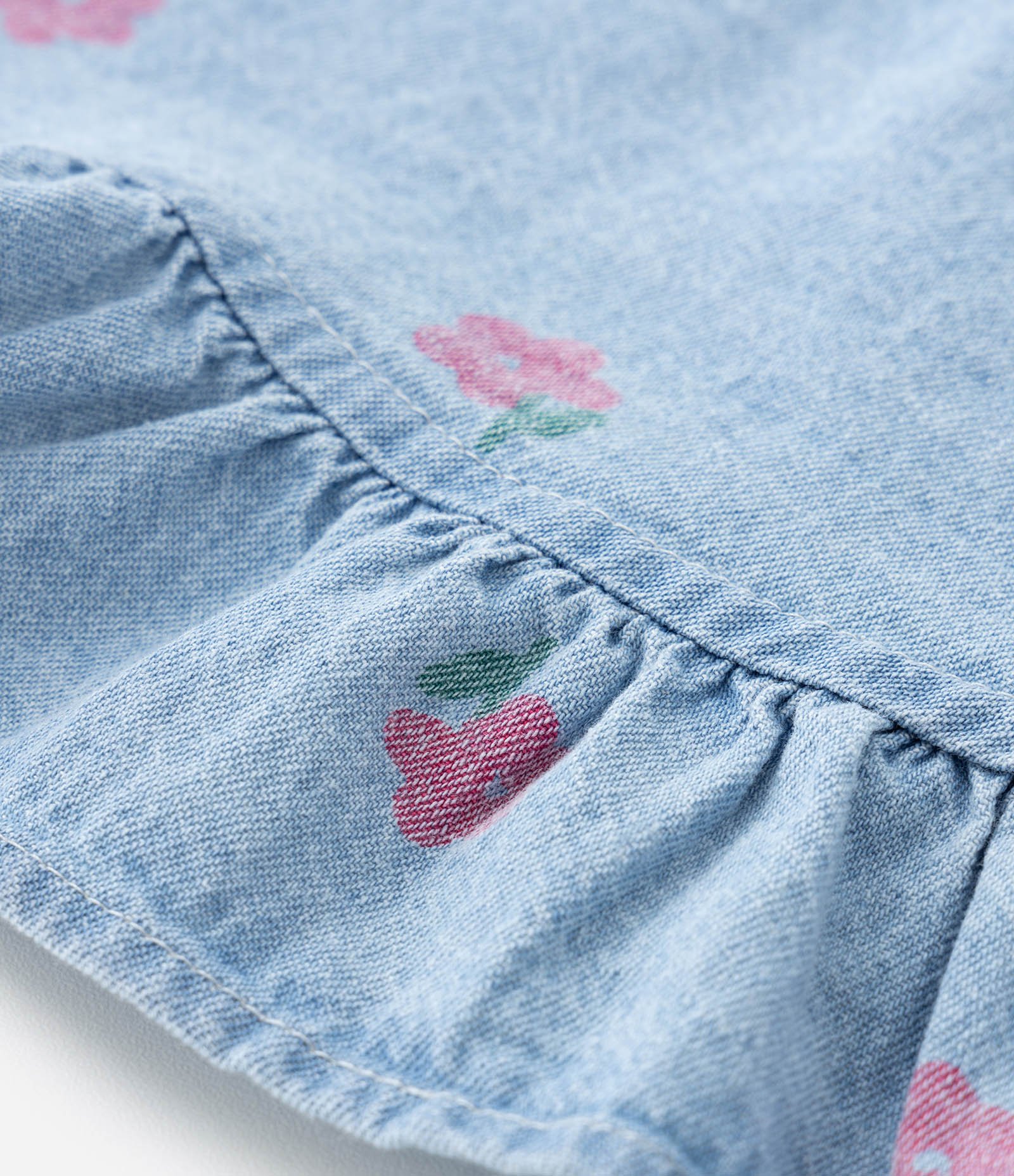 Conjunto Infantil Jeans com Babadinhos - Tam 1 a 5 Anos Azul 8