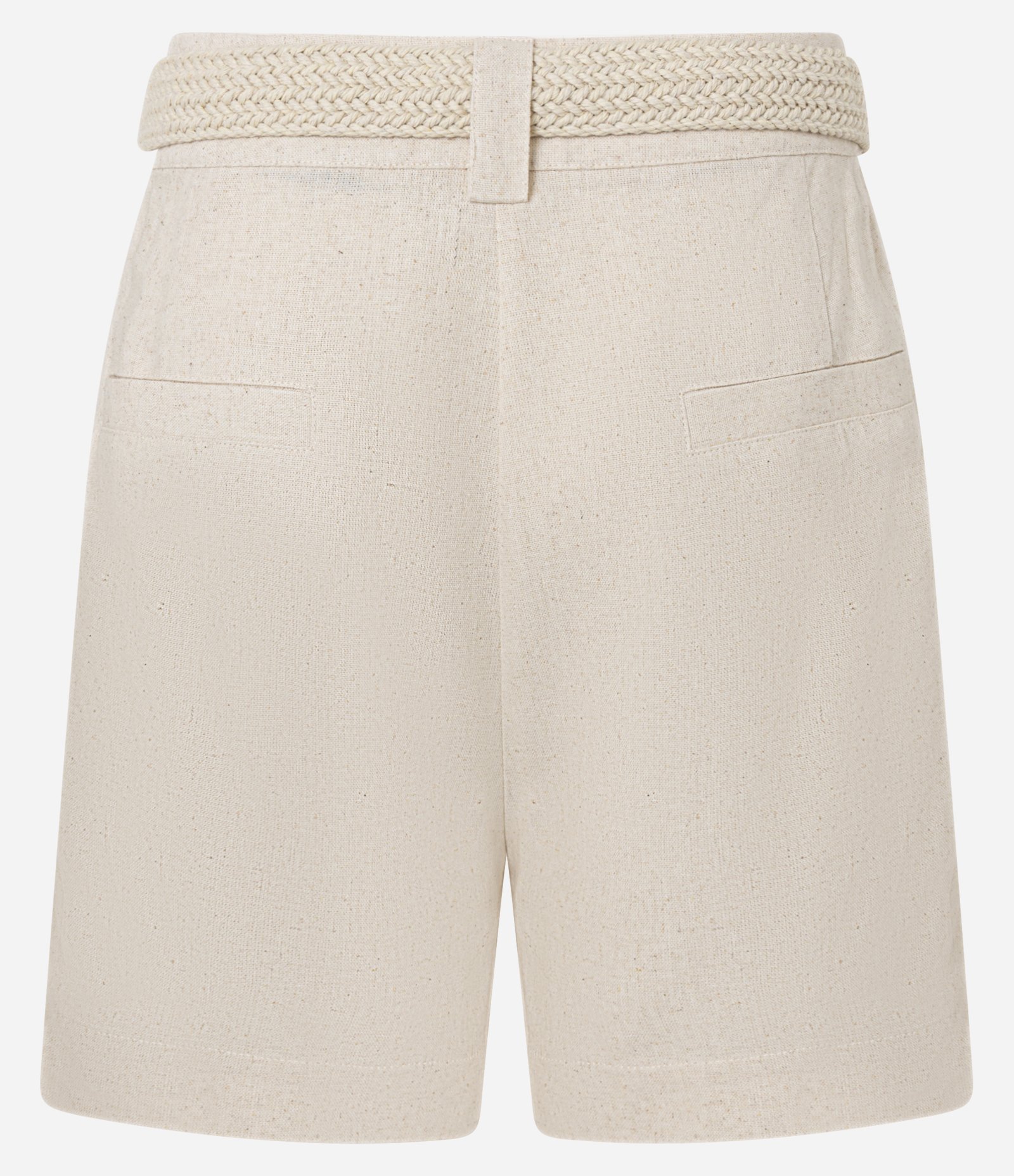 Short em Viscolinho com Cinto de Ráfia Bege 7