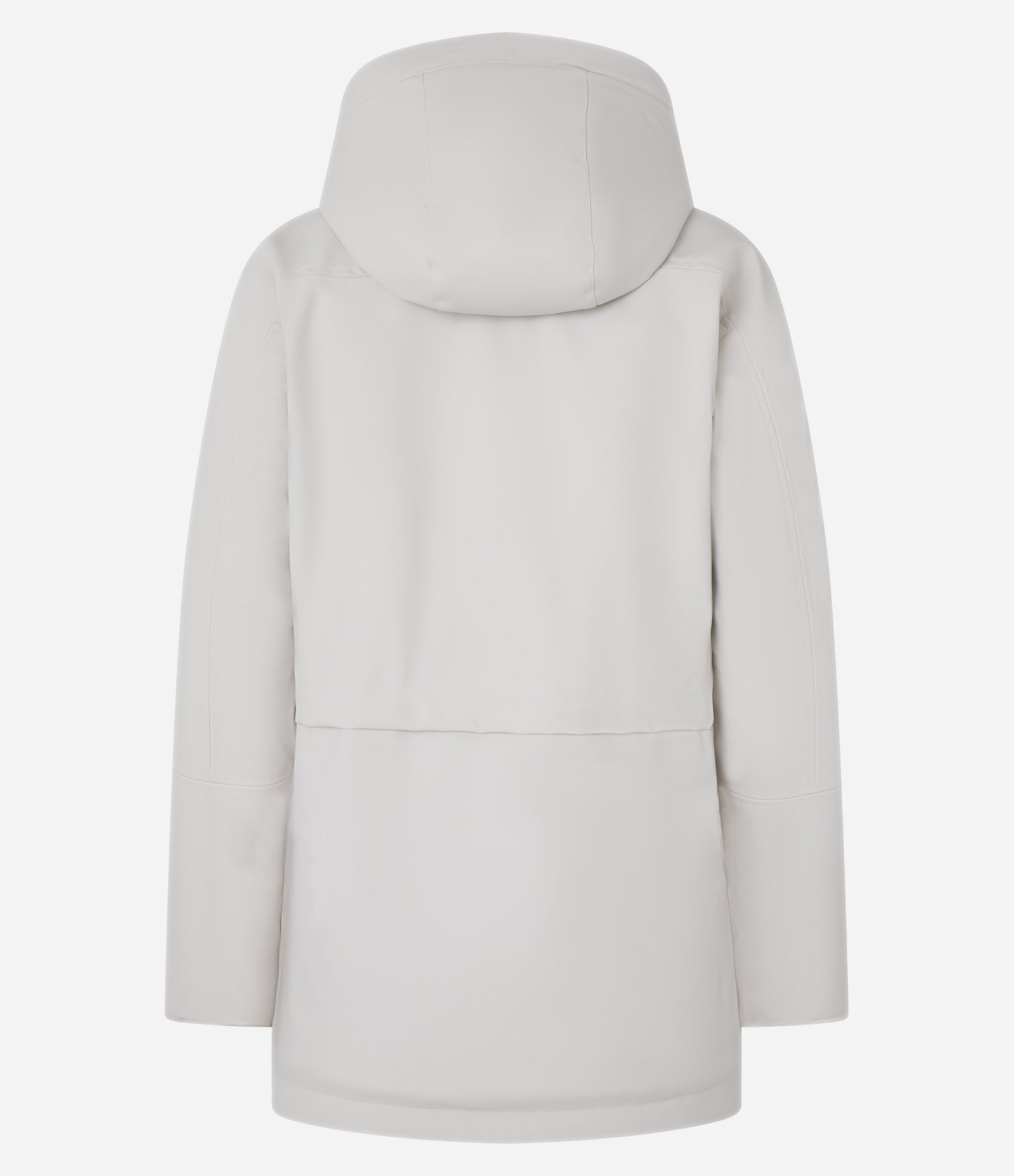 Jaqueta Parka Emborrachada em PU com Forro Peluciado Bege 7