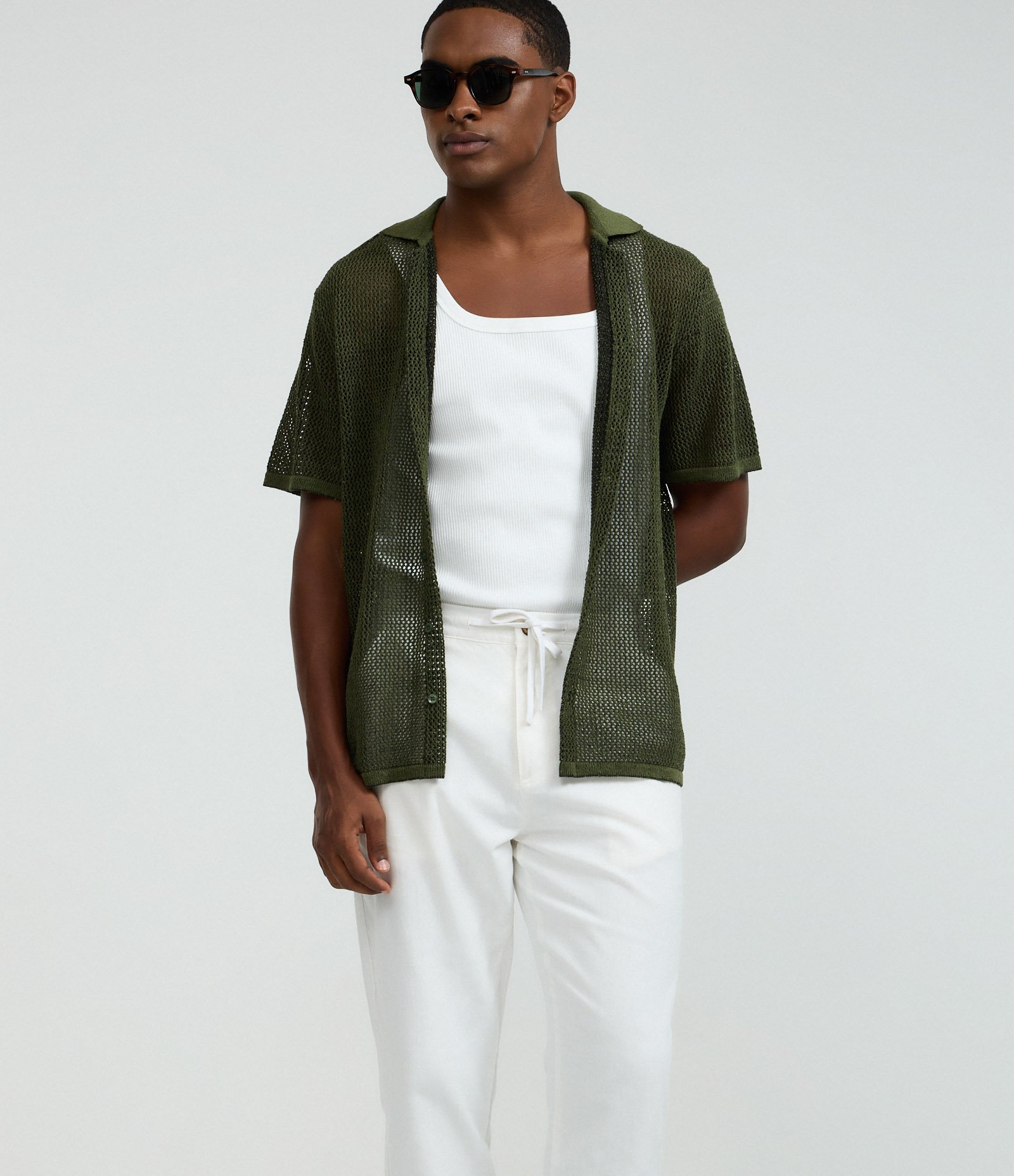 Calça Relaxed Oxford em Algodão Branco 3