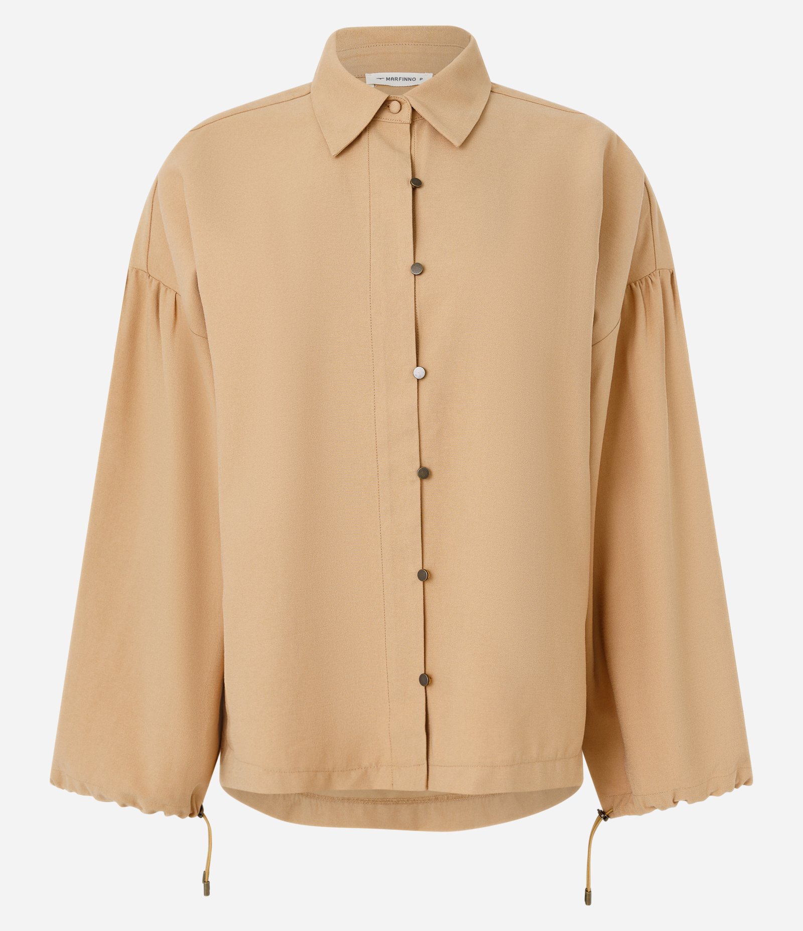 Camisa Sportcore em Viscose com Detalhes nos Punhos Bege 6