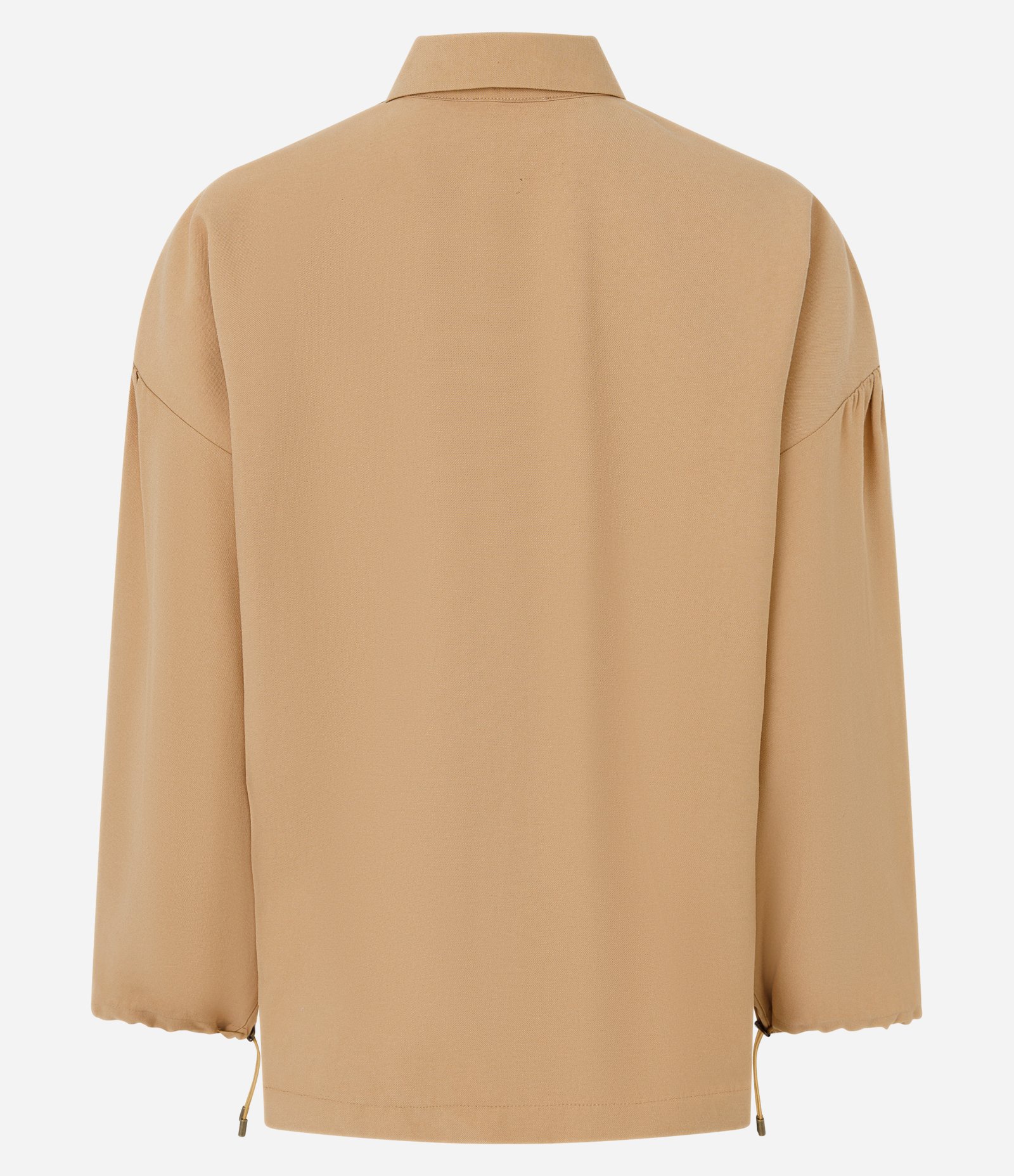 Camisa Sportcore em Viscose com Detalhes nos Punhos Bege 7