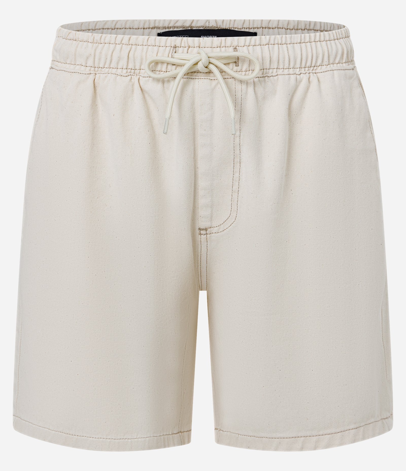 Bermuda Jeans com Cós Elástico e Etiqueta Aplicada Off White 1