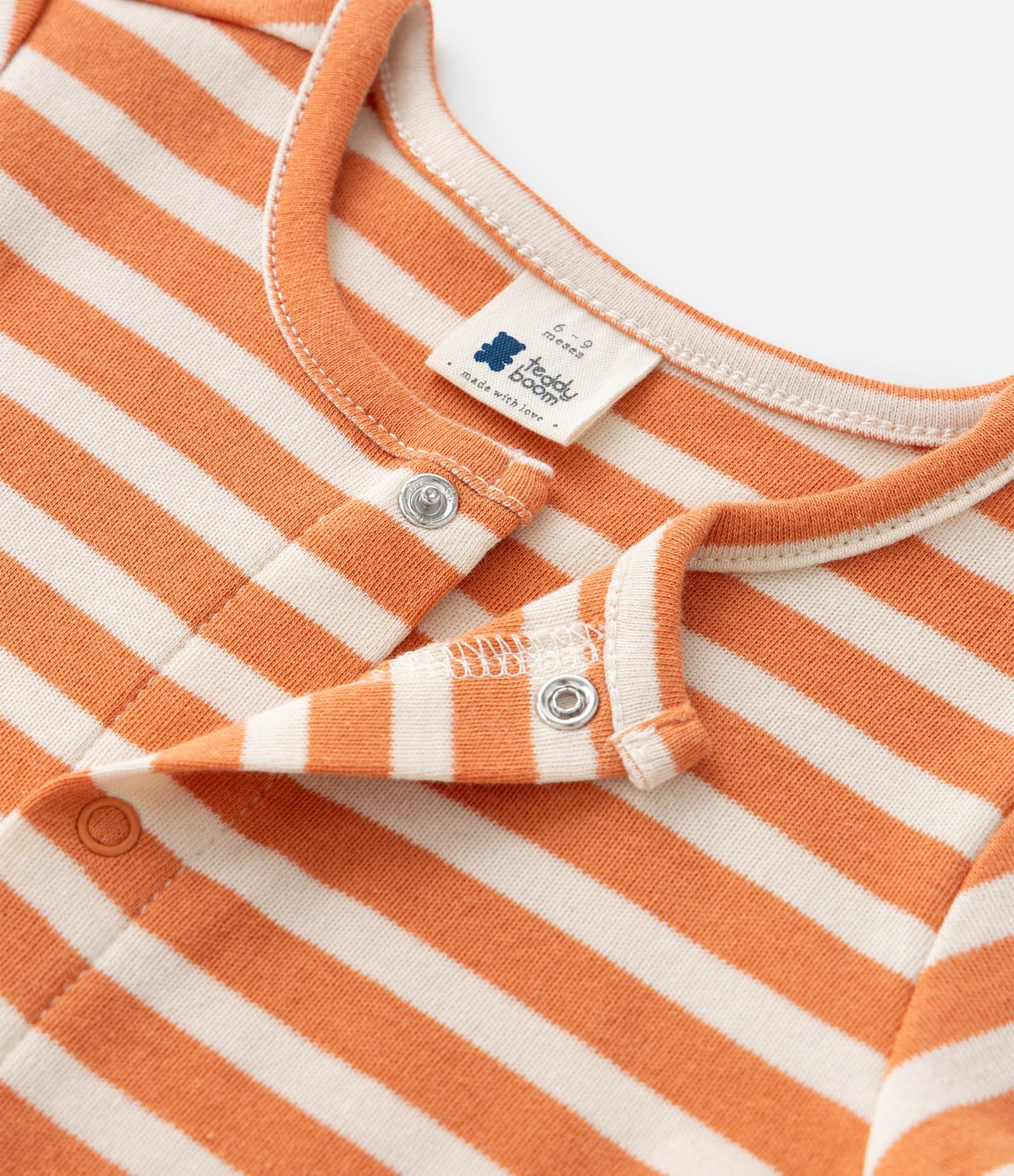 Macaquinho Infantil em Suedine com Estampa de Leãozinho e Listras - Tam 0 a 18 Meses Laranja 4