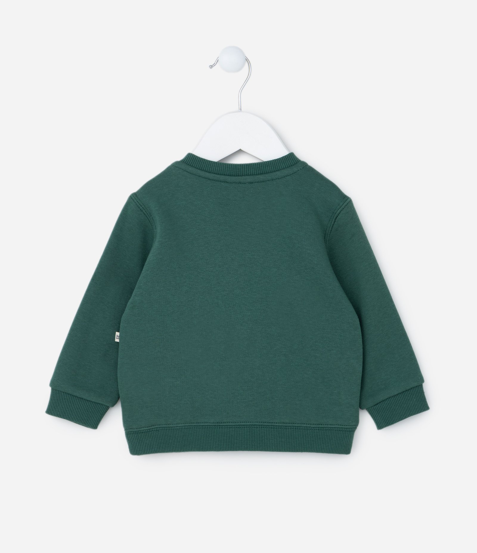 Blusão Infantil em Moletom com Estampa Tigrinho College Baby - Tam 0 a 18 meses Verde 2