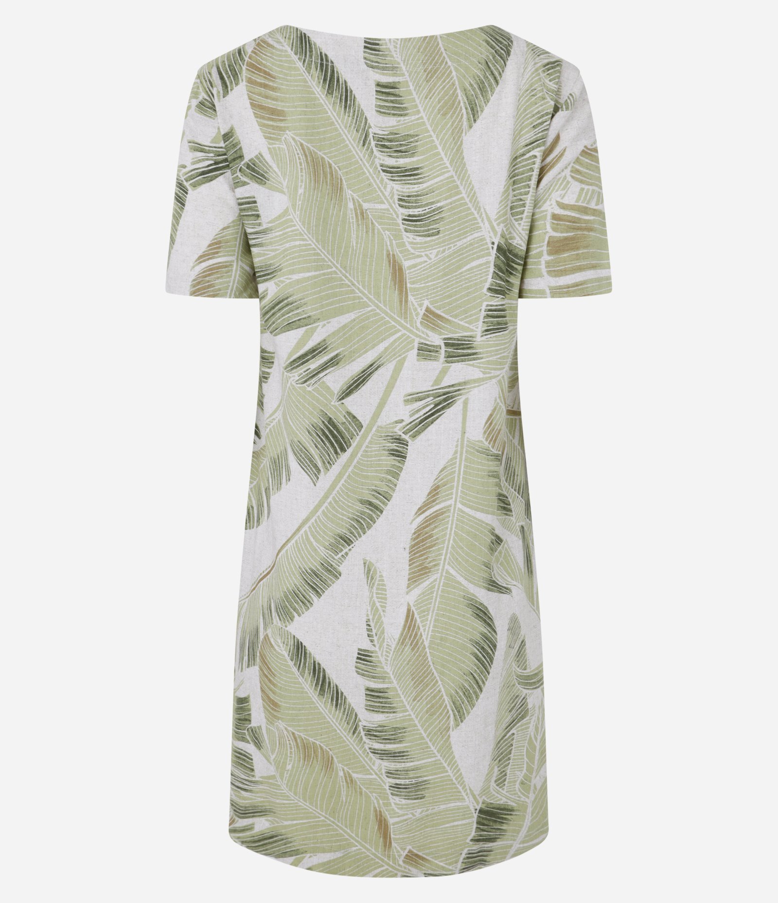 Vestido em Viscolinho com Estampa Folhagens Posy Green 6
