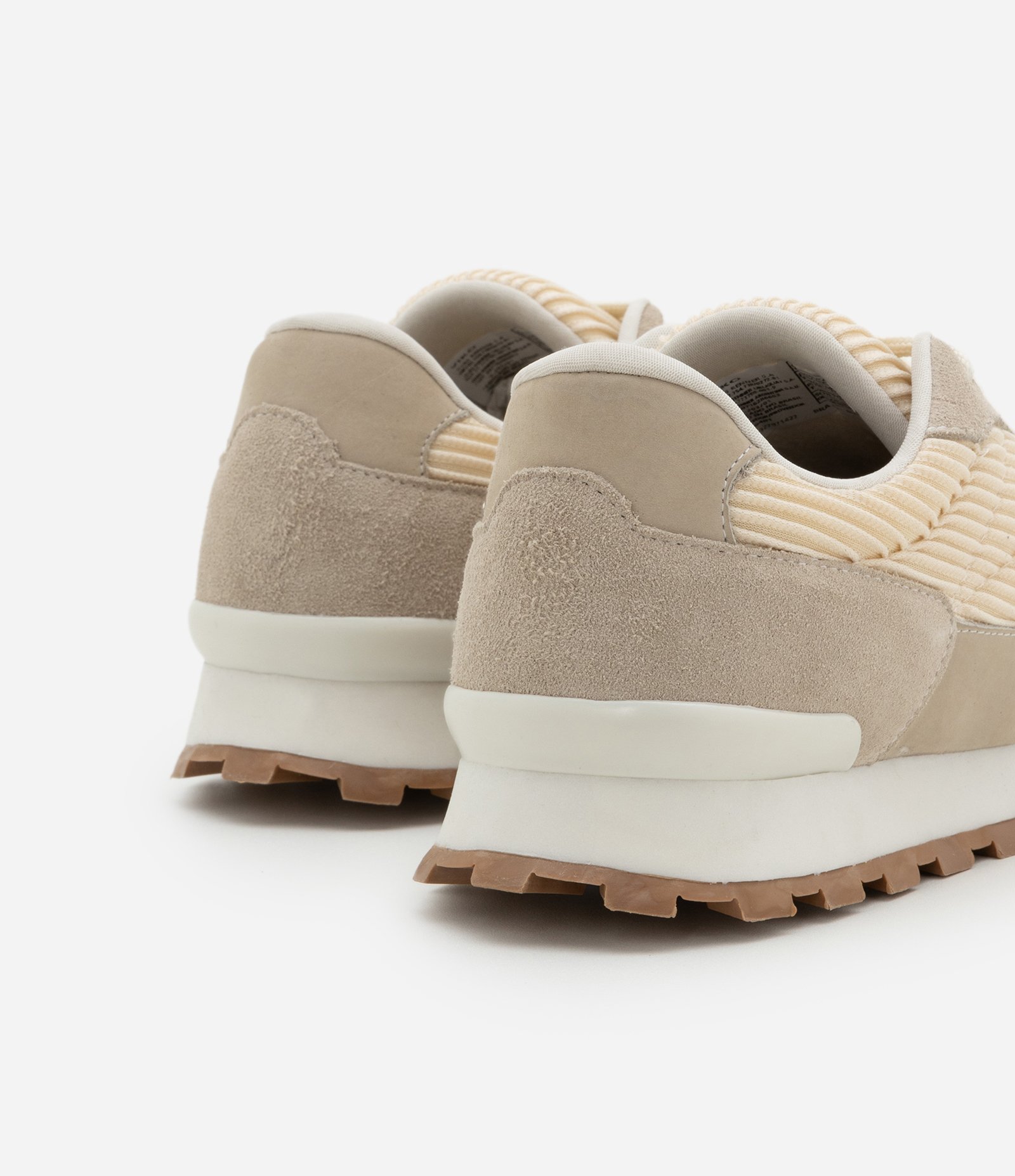 Tênis Jogging em Material Sintético com Textura Bege 5