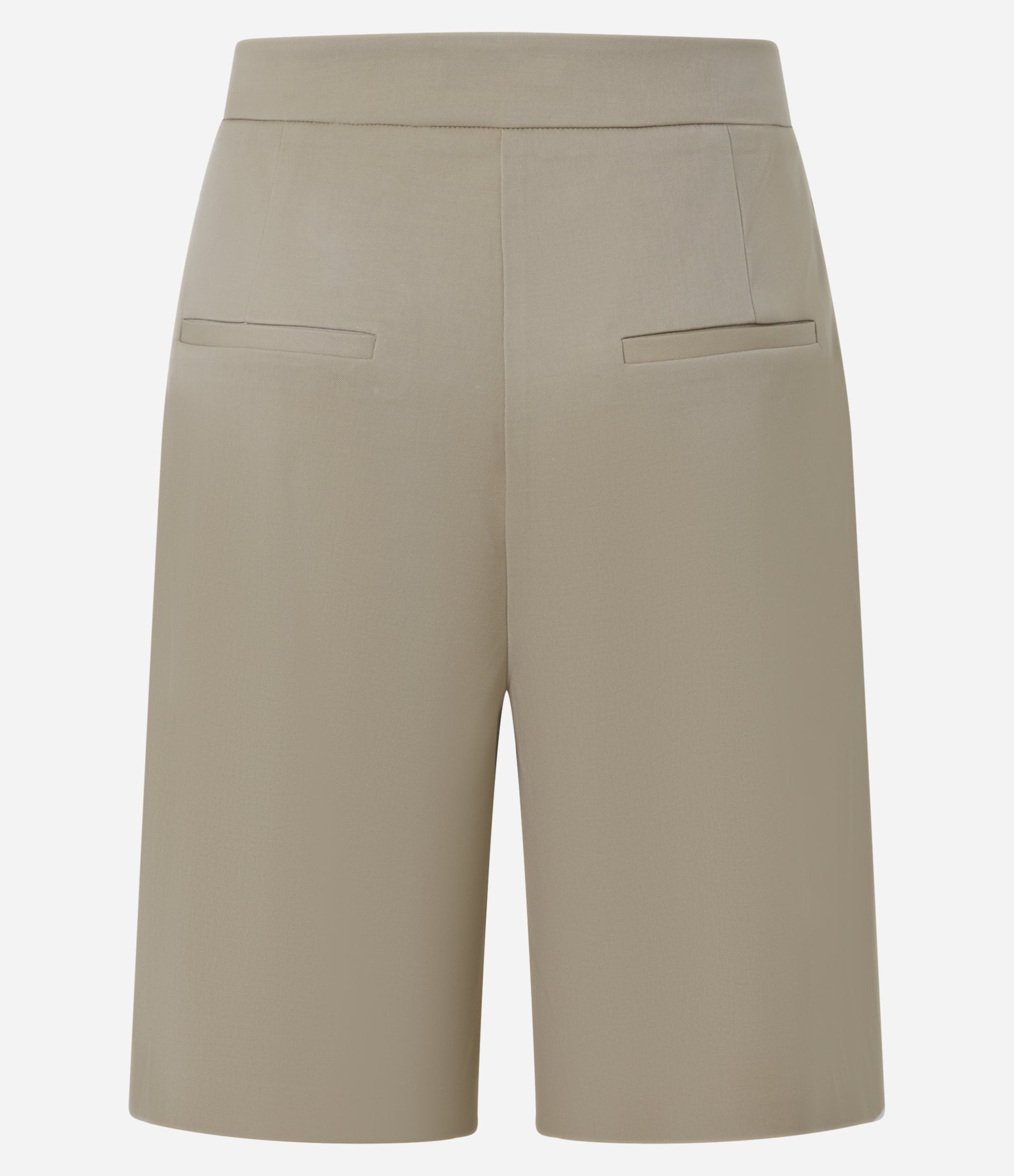 Bermuda Reta Alfaiatada com Lapelas e Pregas Bege 6