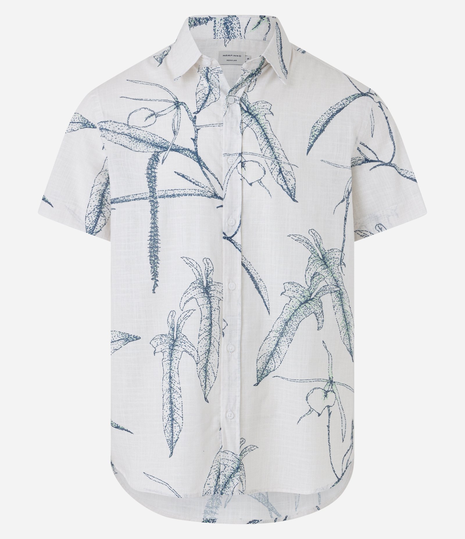 Camisa em Voil com Estampa Floral Outline Branco 6