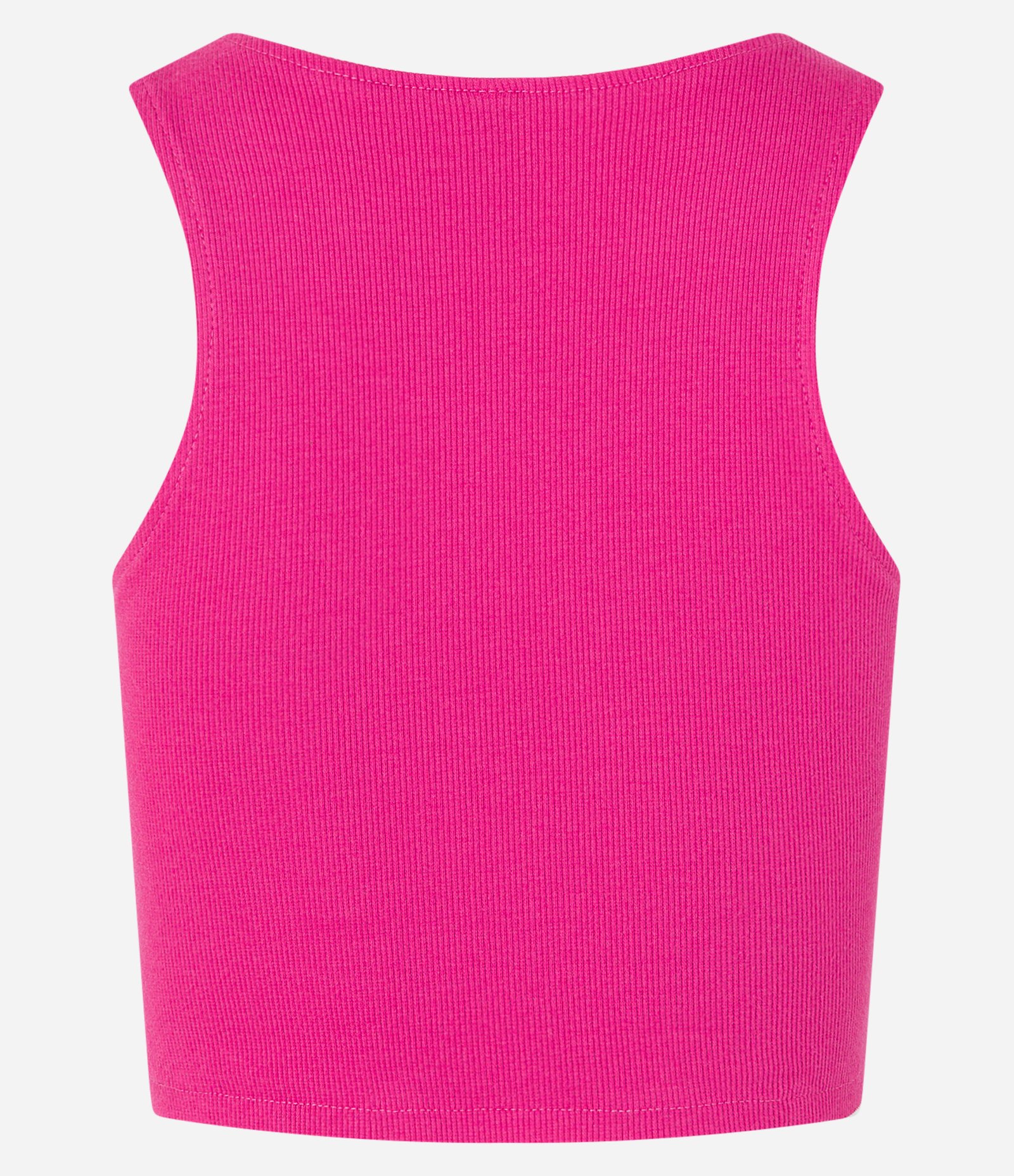 Blusa Cropped sem Manga em Algodão com Textura Canelada 5