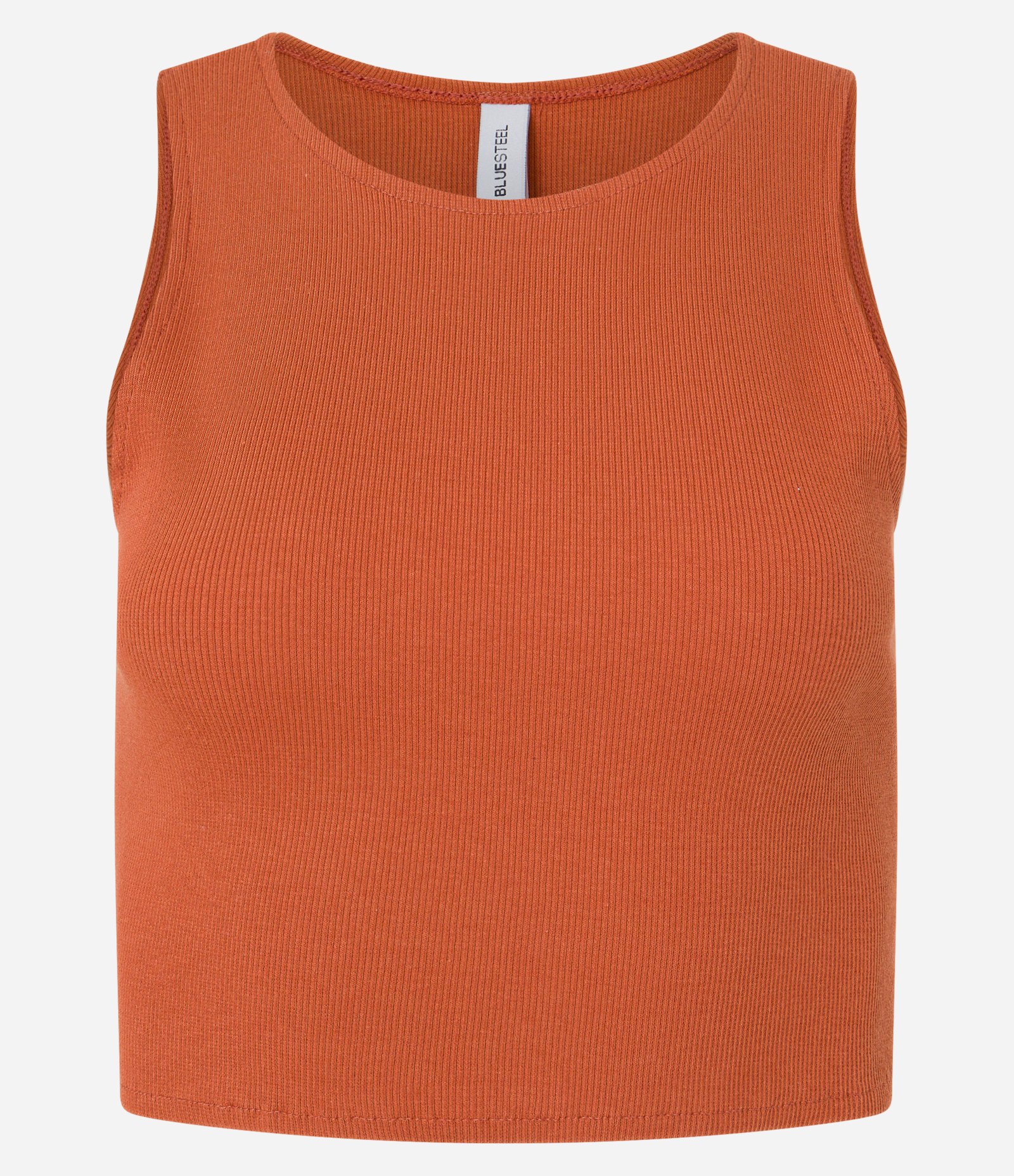 Blusa Cropped sem Manga em Algodão com Textura Canelada 3