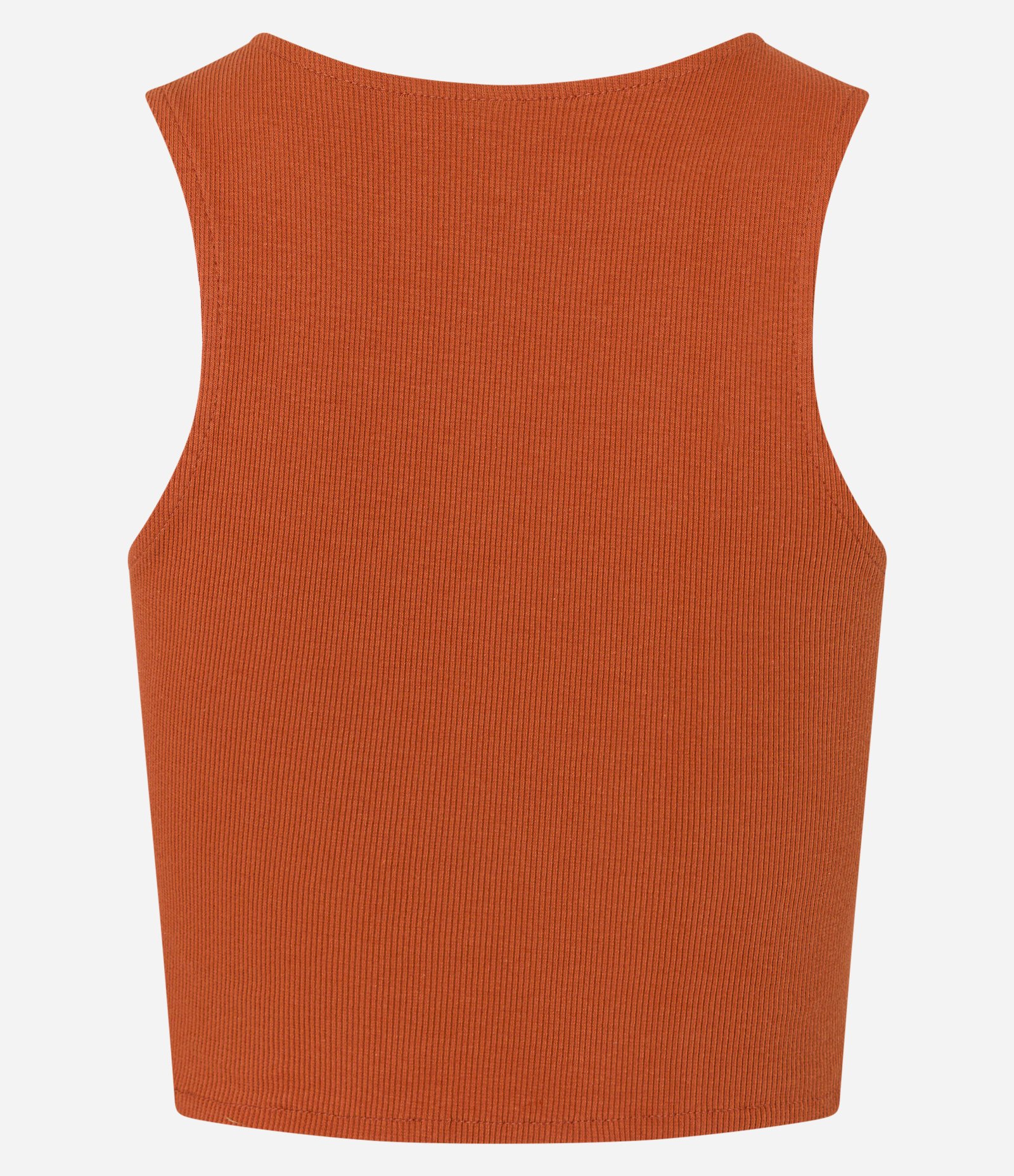 Blusa Cropped sem Manga em Algodão com Textura Canelada 5