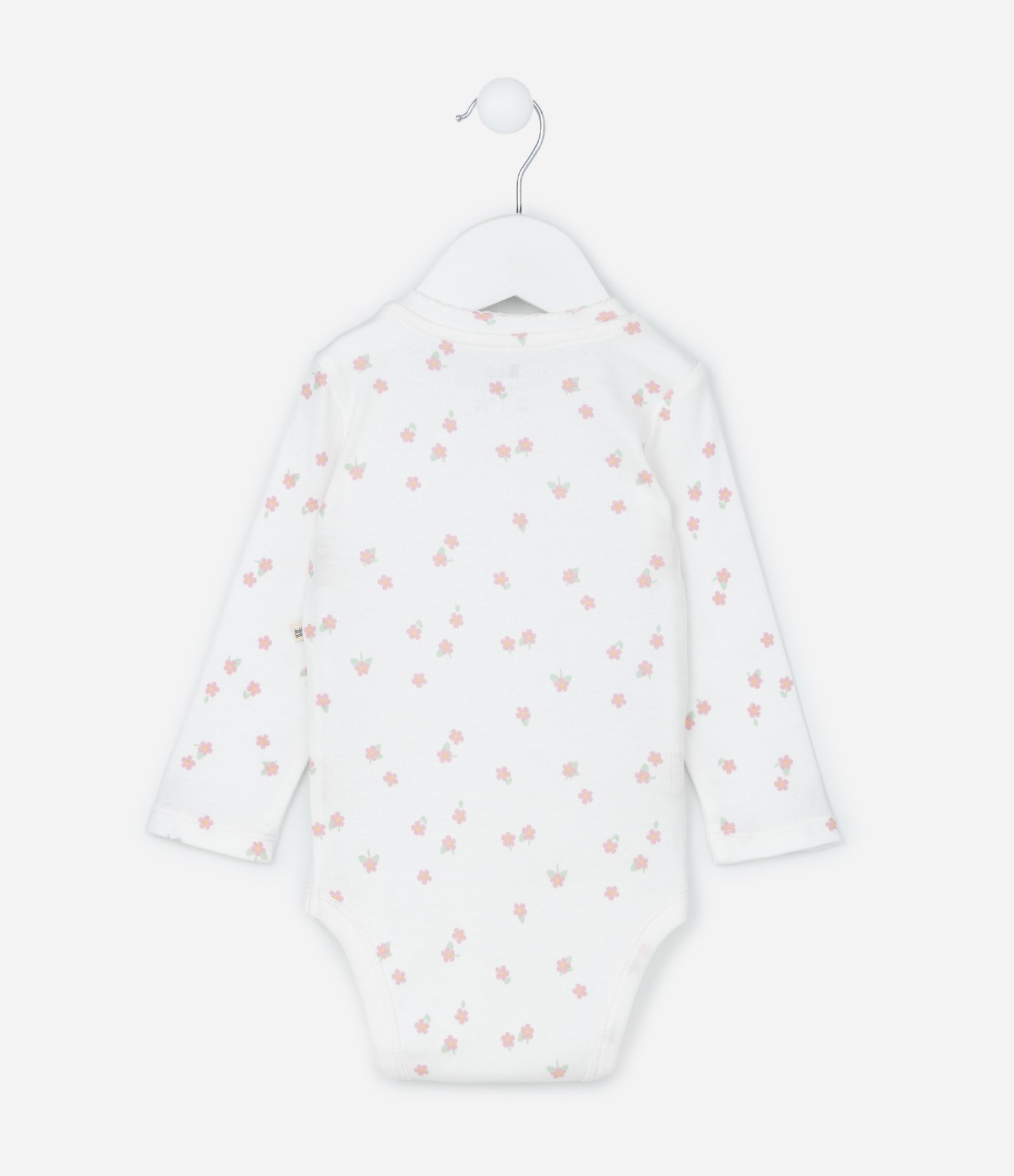 Conjunto Infantil em Suedine com Bordado de Ursa - Tam RN a 18 meses Branco/Rosa 3