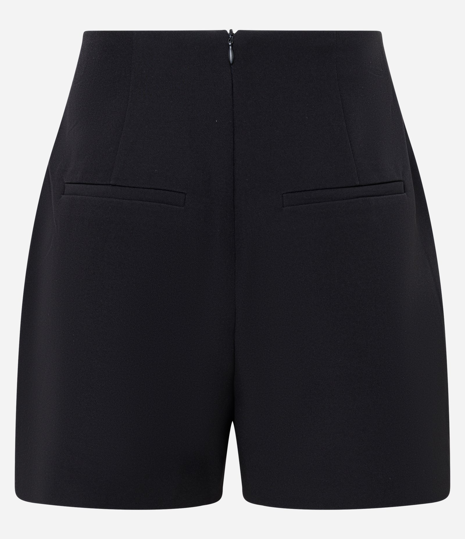 Short Saia Alfaiataria em Crepe com Detalhe Frontal de Botão Preto 6