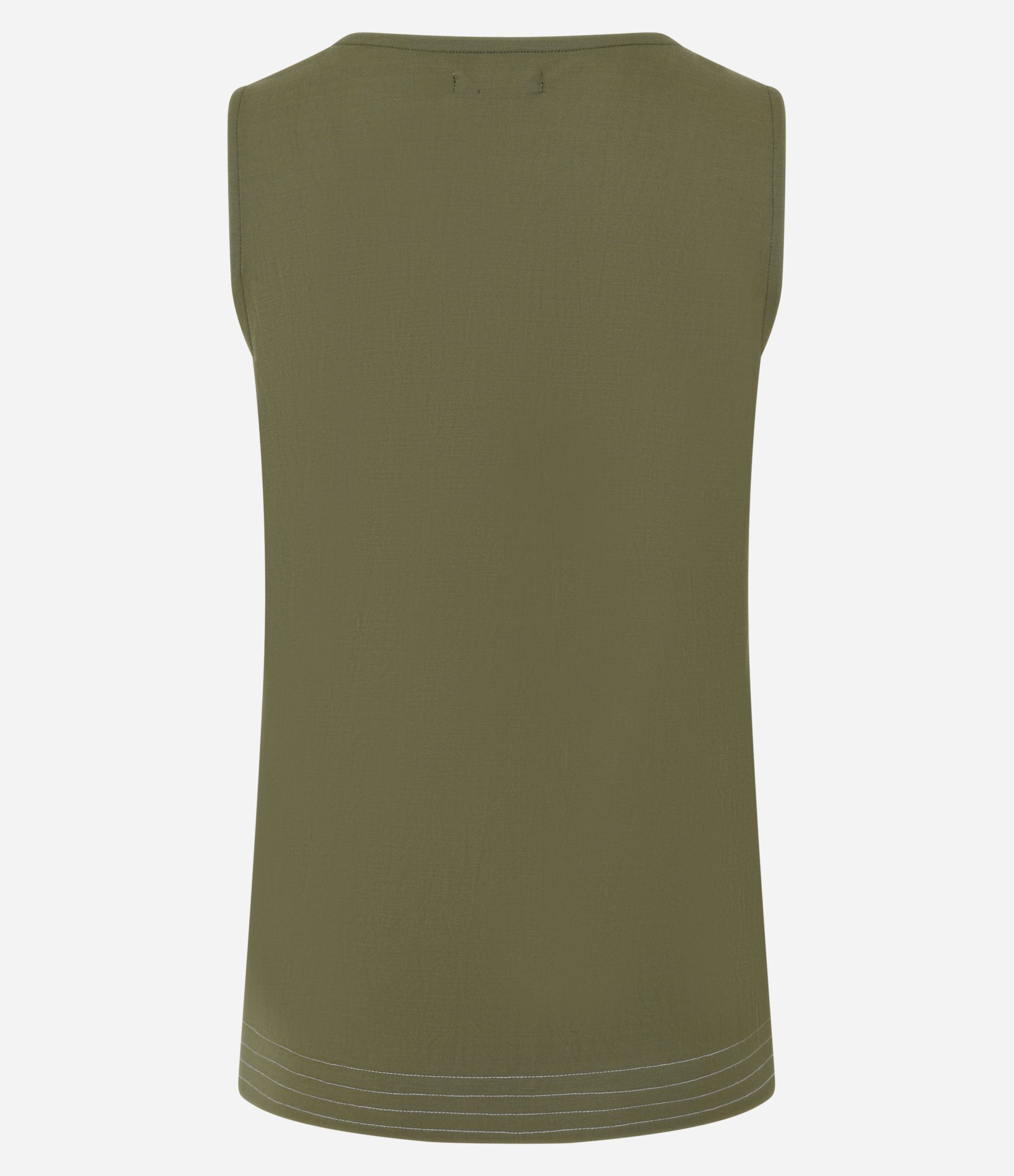 Blusa em Piquet com Decote V e Pespontos na Barra Verde 6
