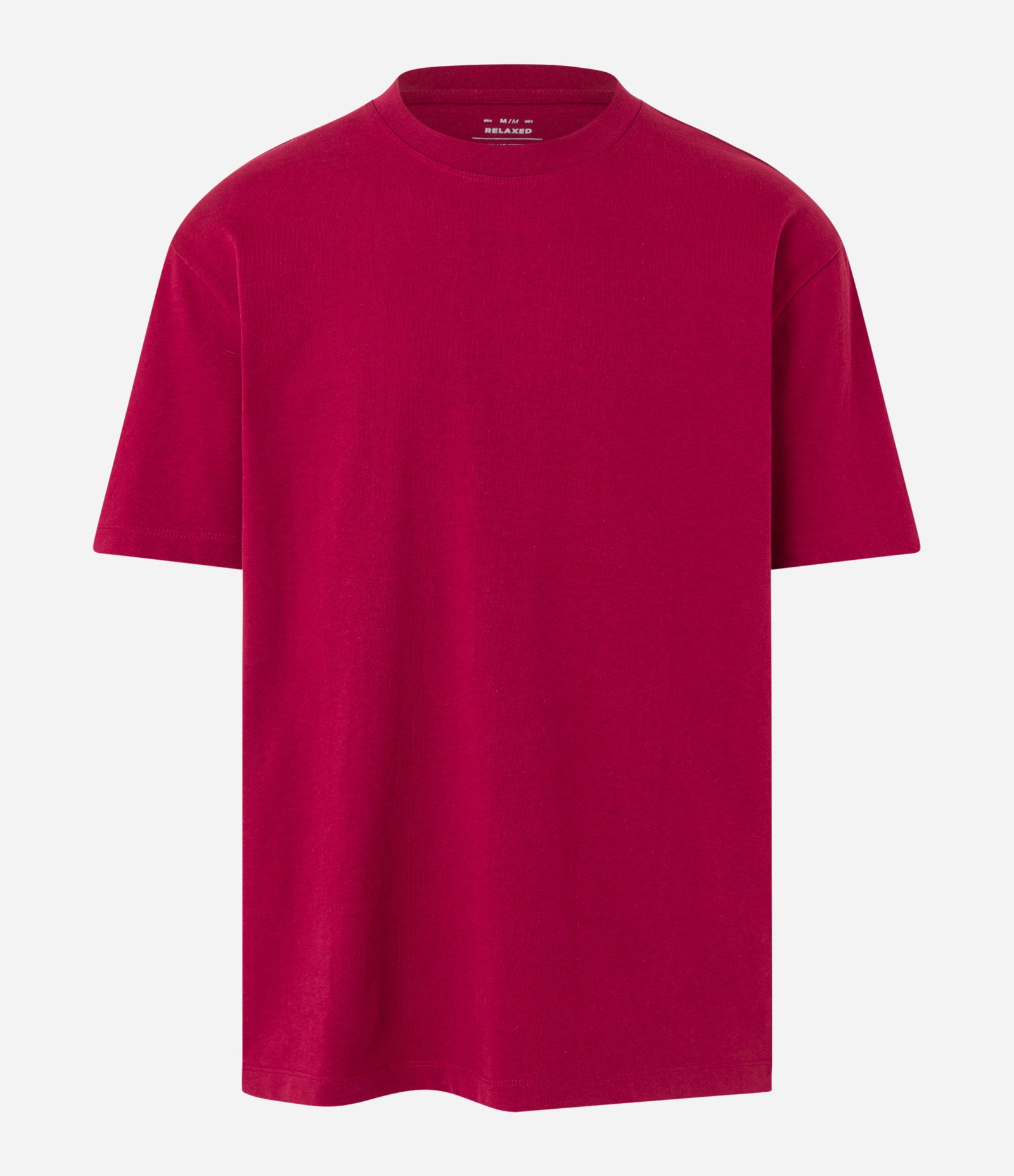 Camiseta Relaxed em Algodão com Efeito Pesado Vermelho 4
