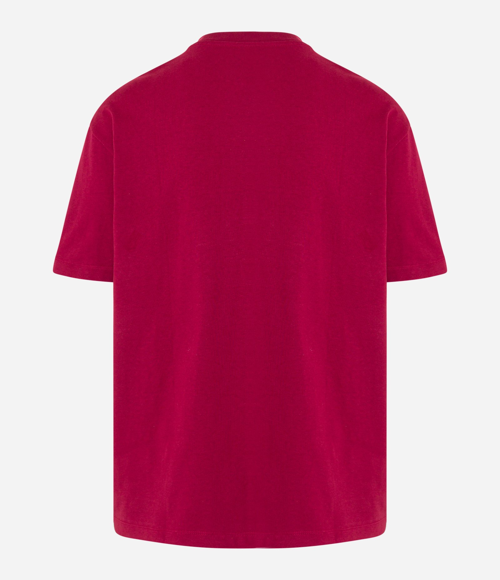 Camiseta Relaxed em Algodão com Efeito Pesado Vermelho 5