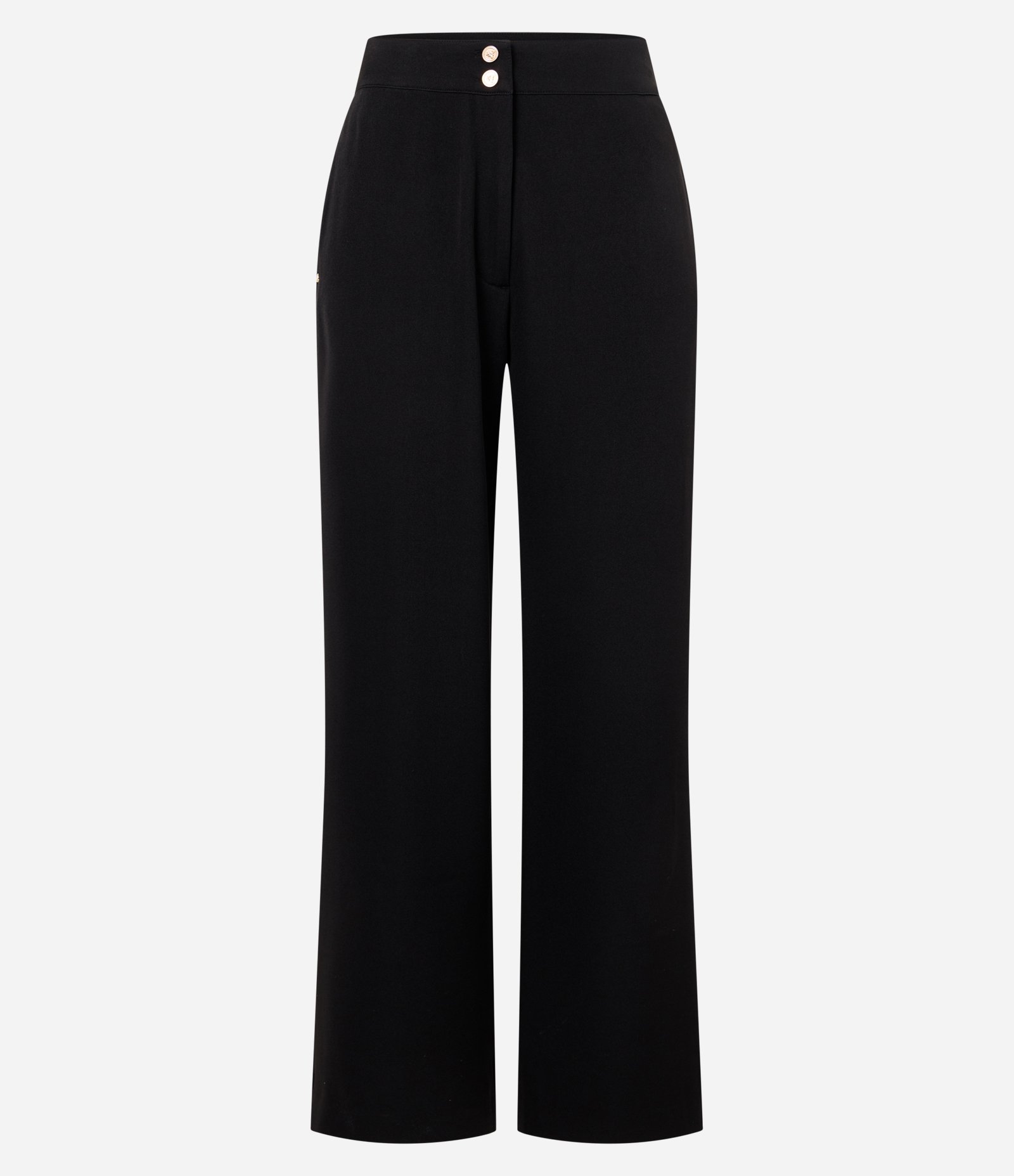 Calça Wide Leg Alfaiatada Cintura Alta com Botões Duplos 5