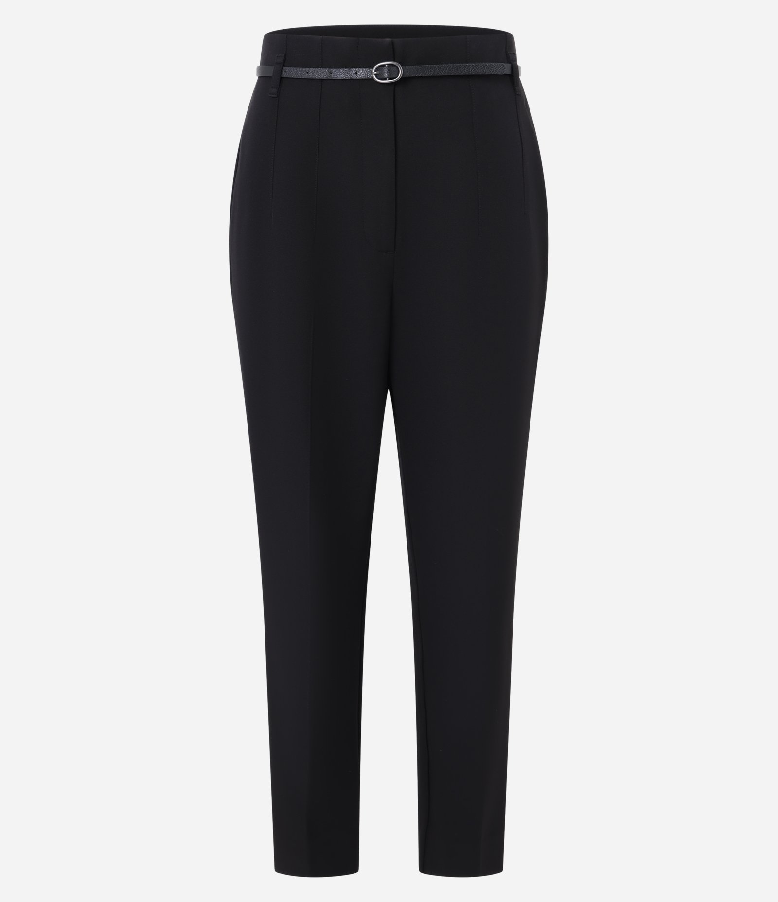 Calça Cenoura Alfaiatada com Cinto Fivela Preto 5