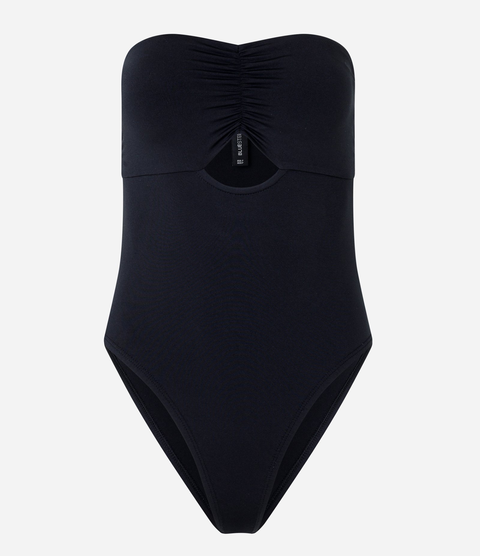 Body Jersey Tomara que Caia com Franzidinho com Bojo Removível Preto 4