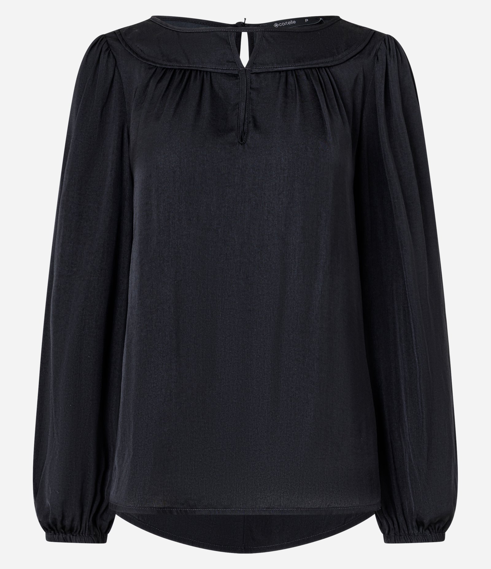 Blusa Acetinada com Detalhe de Gota Frontal Preto 5