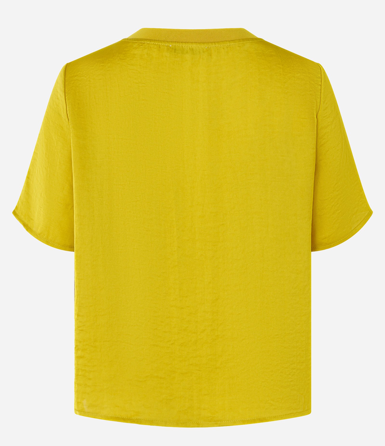 Blusa Acetinada com Gola em Ribana Amarelo 6