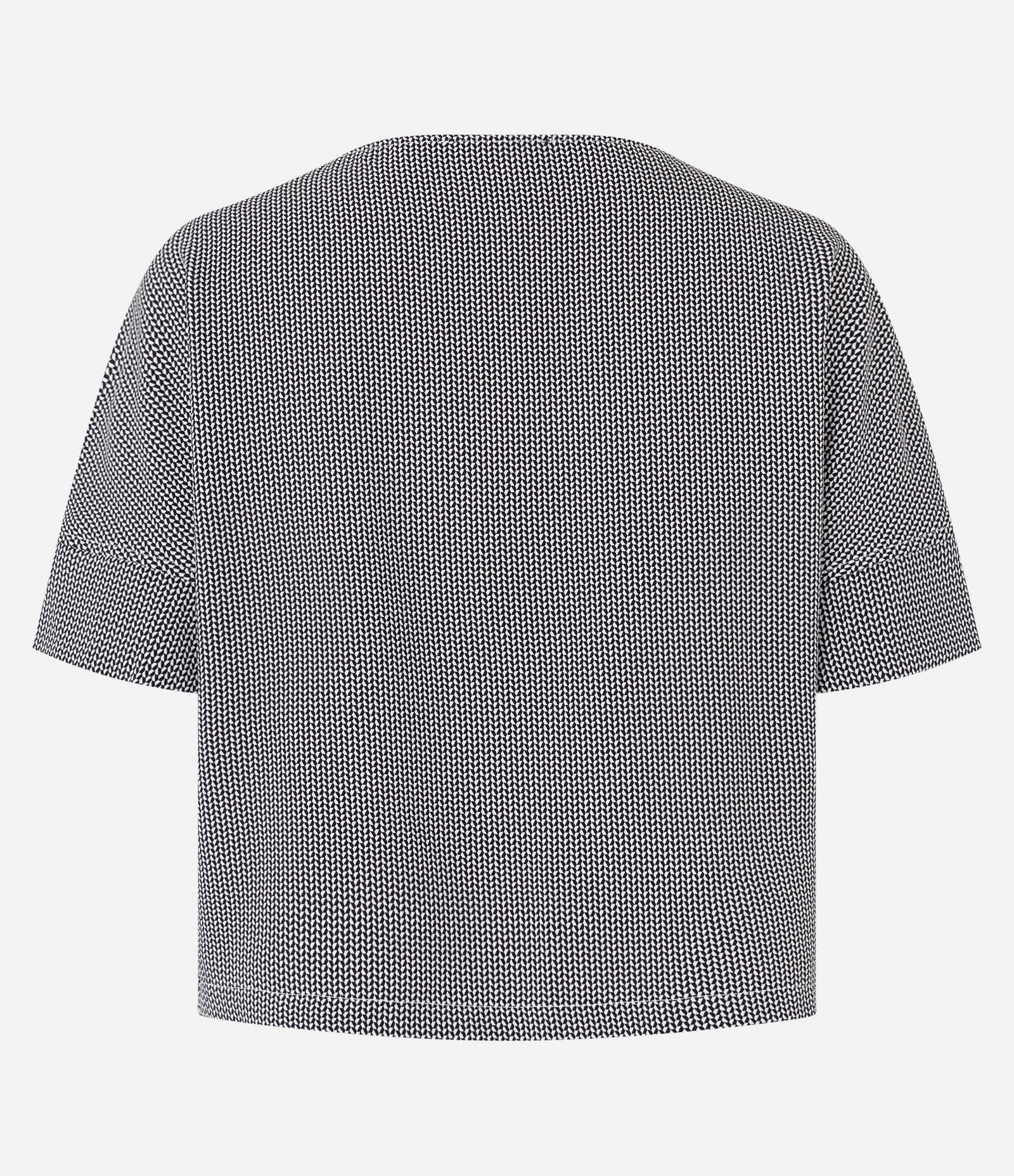 Blusa em Crepe Sem Cava com Estampa Geométrica Preto 6