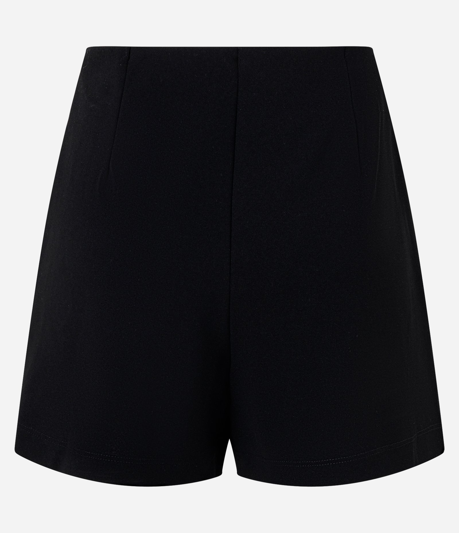 Short Saia Curta em Crepe com Botõezinhos Forrados Preto 3