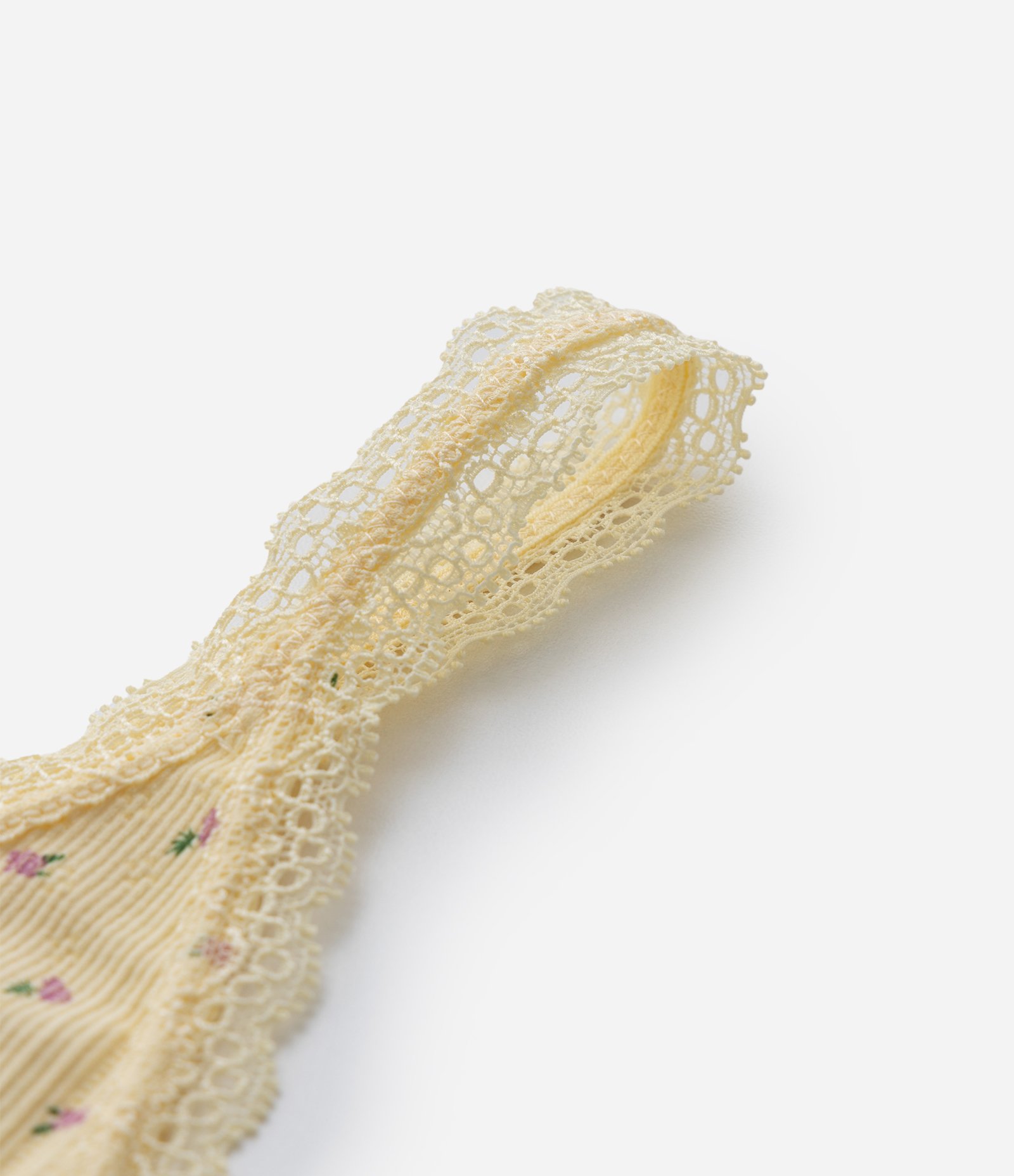 Camisete Sem Bojo e Sem Costura com Estampa Floral Amarelo 8