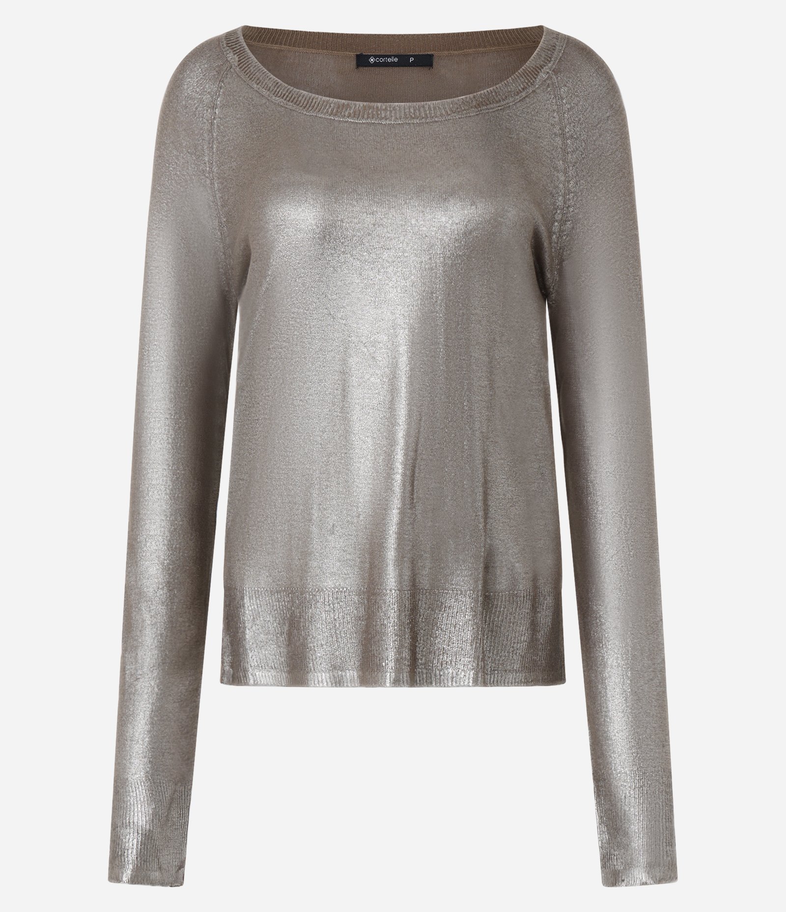 Blusa em Tricô com Cava Raglan e Foil 5