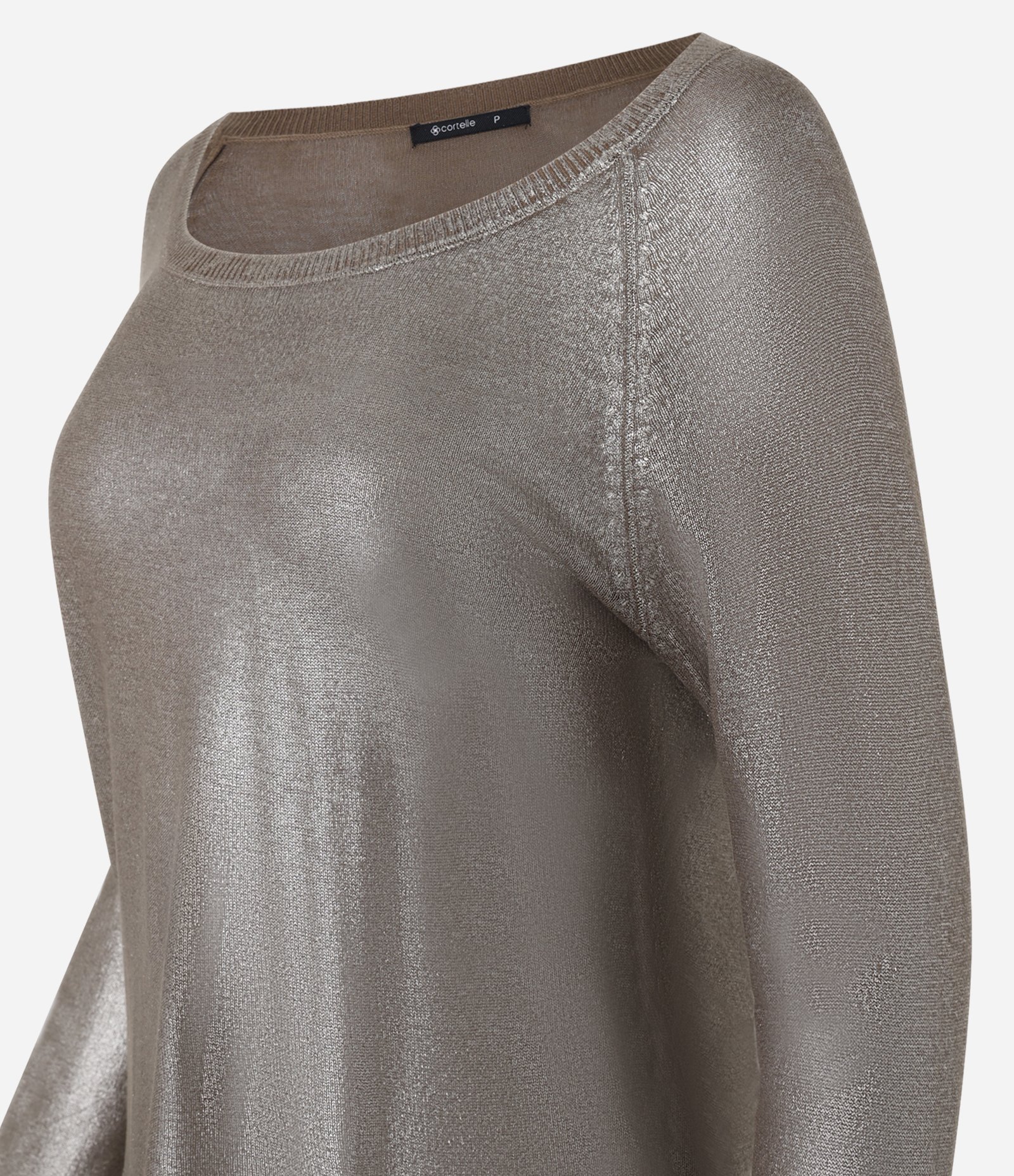 Blusa em Tricô com Cava Raglan e Foil 6