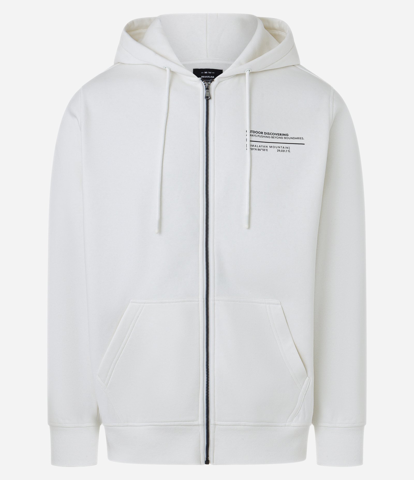 Casaco Básico em Moletom com Zíper e Estampa Lettering Branco 6
