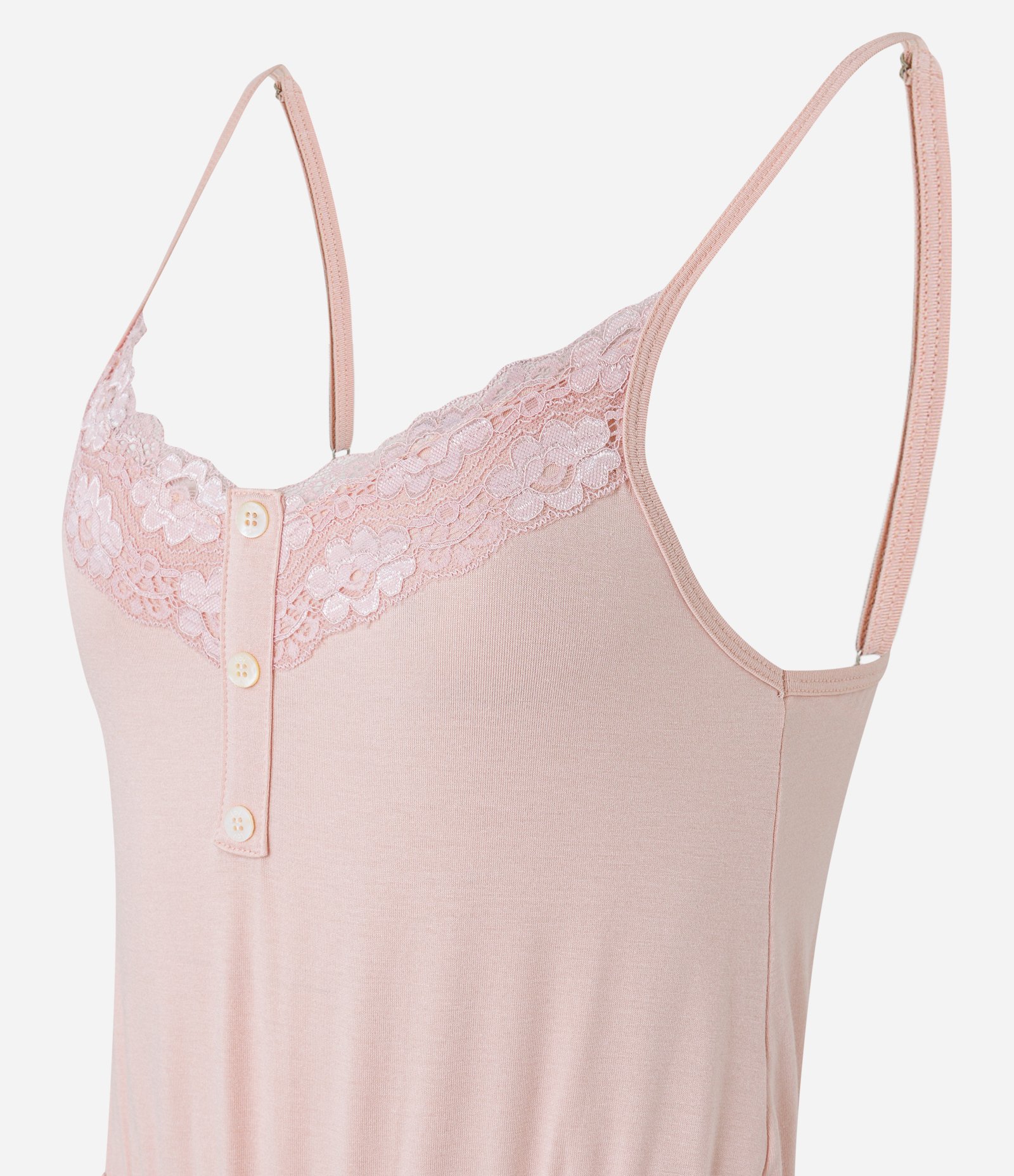 Pijama Macacão com Detalhes de Renda Rosa 5