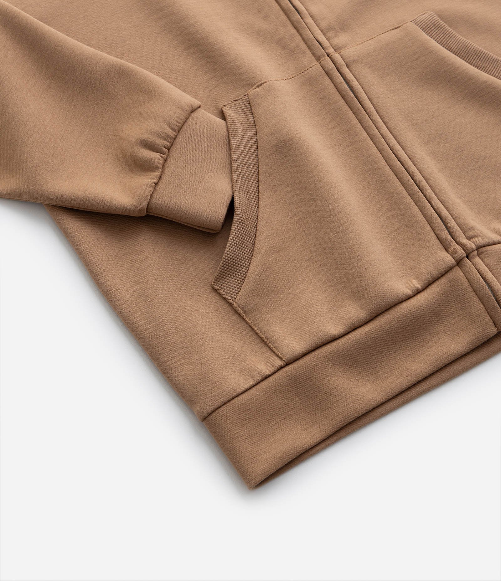 Jaqueta Infantil com Capuz e Bolsos - Tam 5 a 14 Anos Marrom/Bege 5