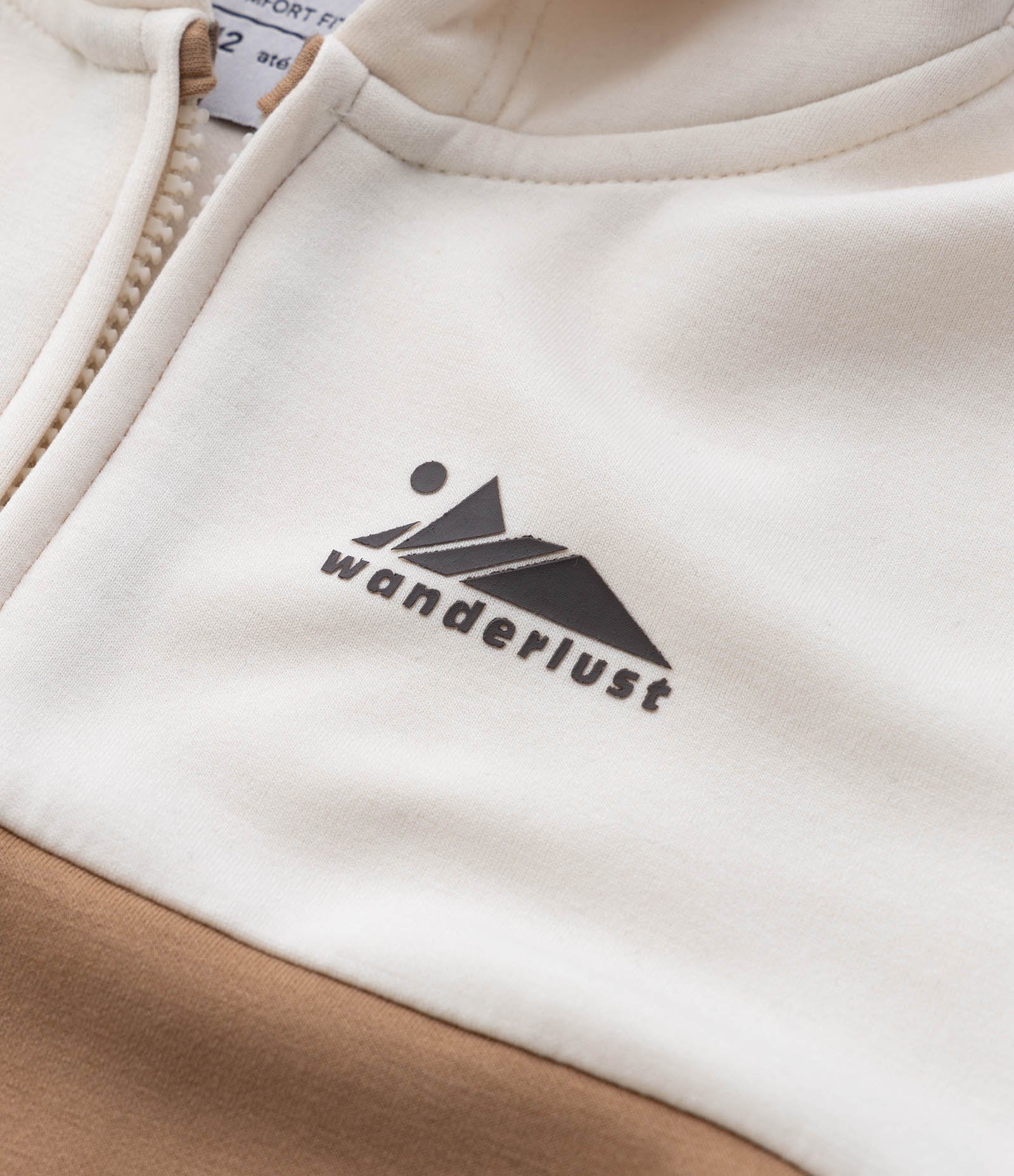 Jaqueta Infantil com Capuz e Bolsos - Tam 5 a 14 Anos Marrom/Bege 6