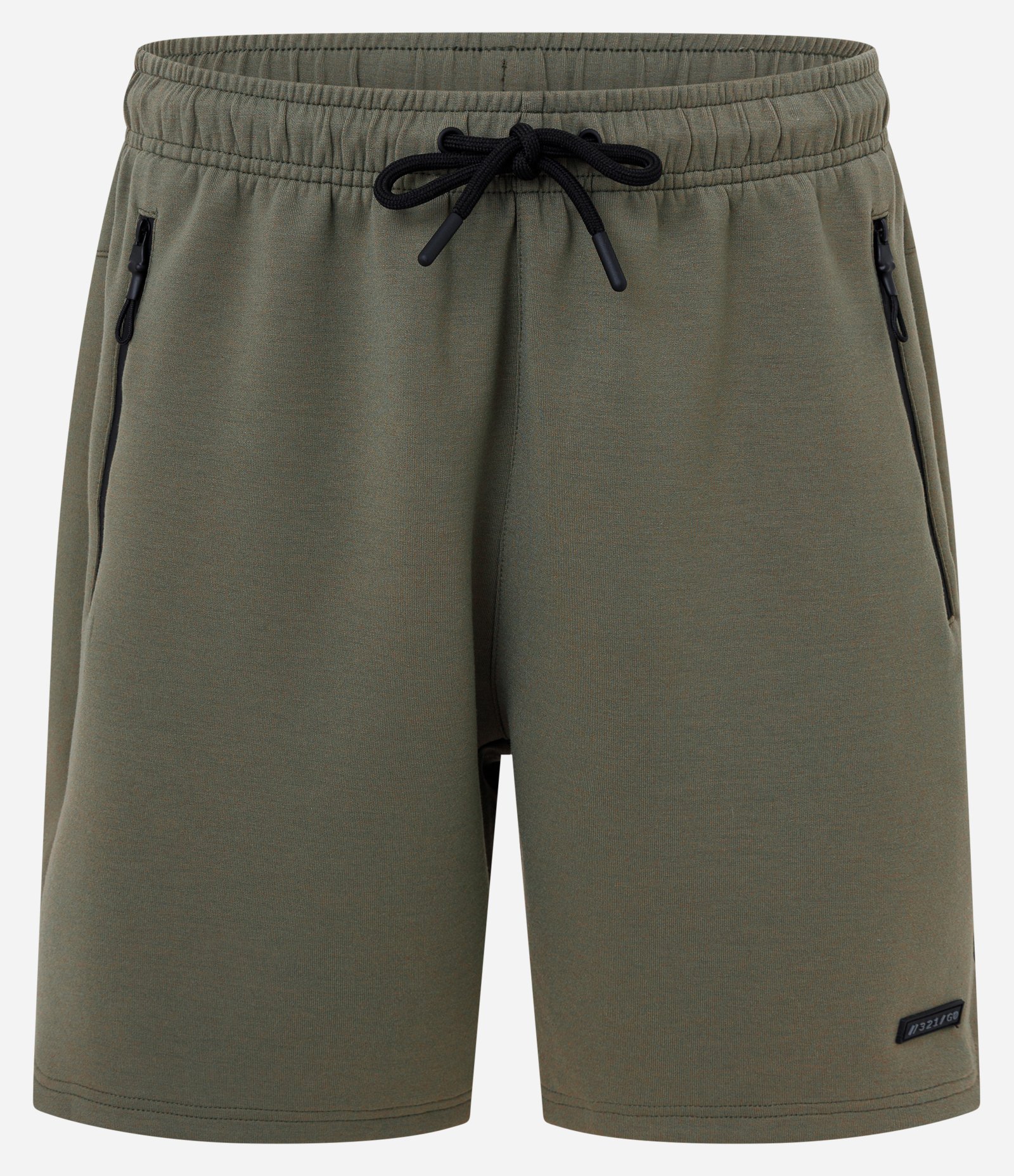 Bermuda Esportiva em Moletom Tecnológico com Cós Elástico e Zíper no Bolso Verde 6