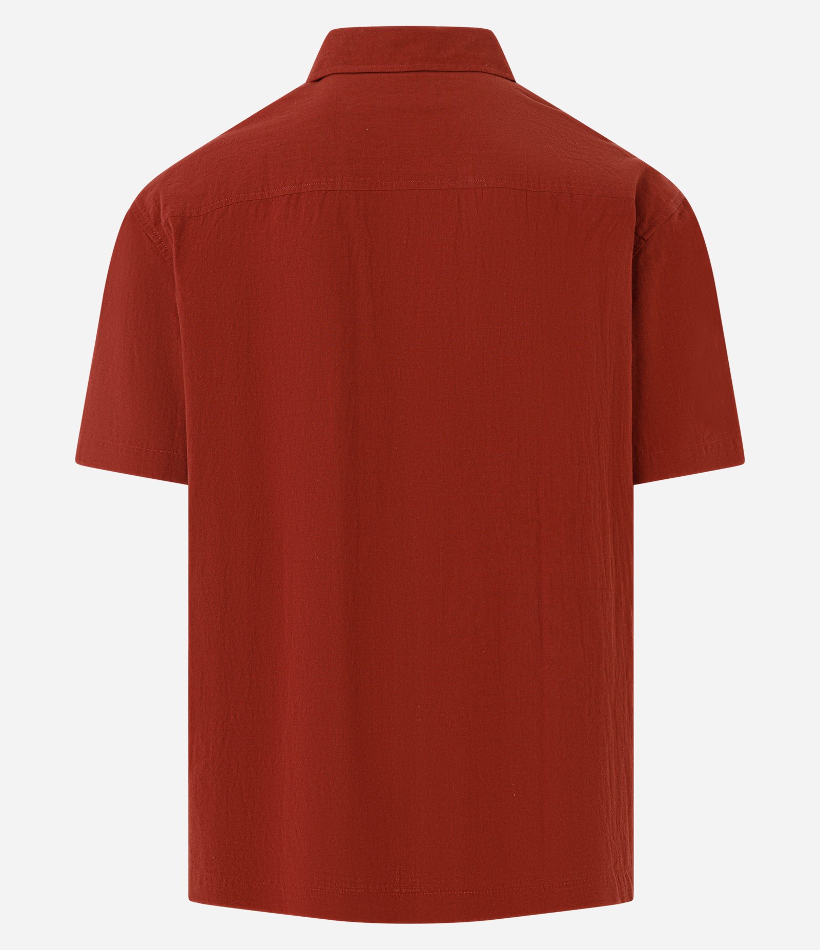 Camisa Relaxed em Tricoline com Textura Bowling Marrom Terra 6