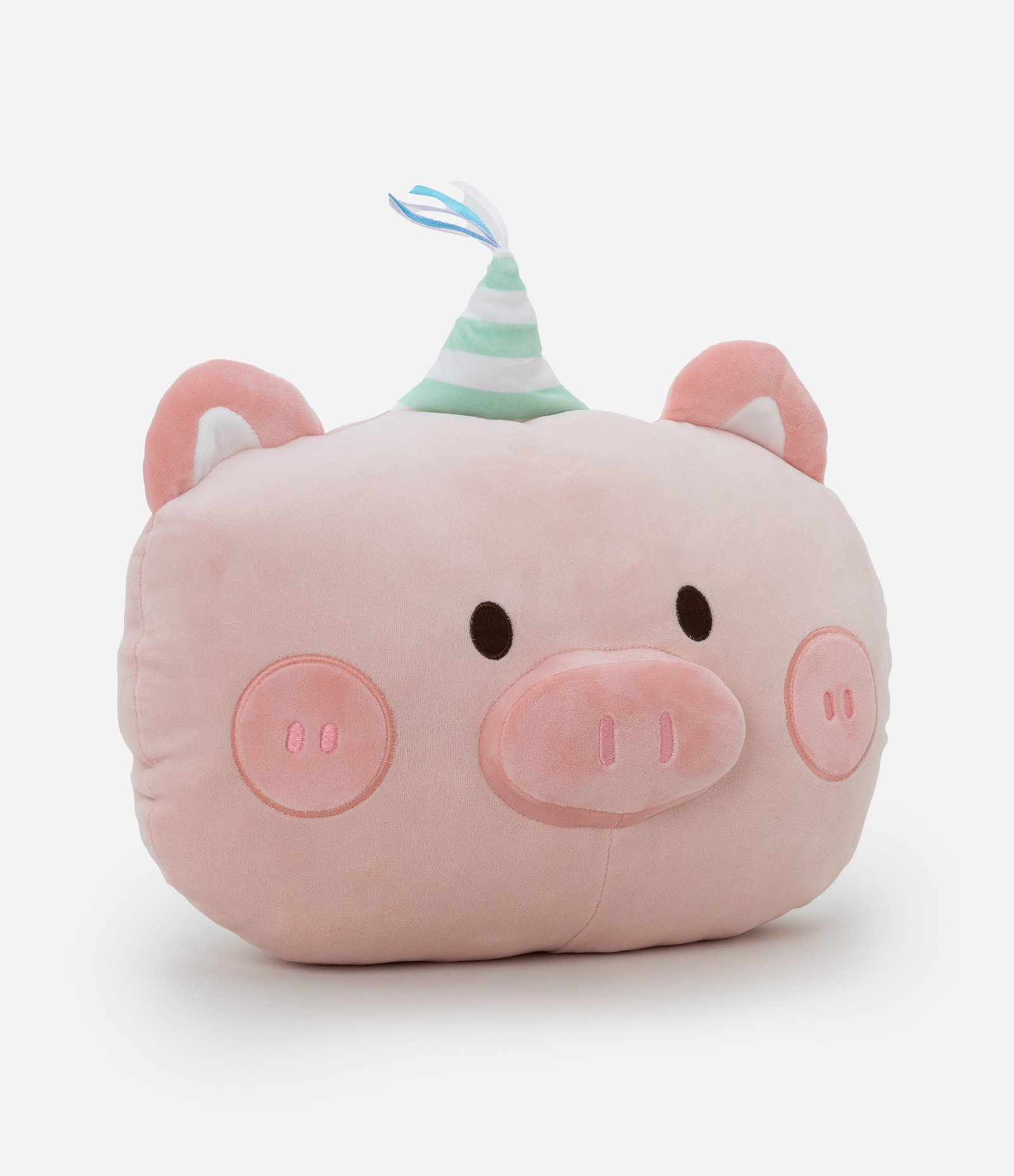 Almofada de Porquinho com Chapéu de Aniversário Rosa 1