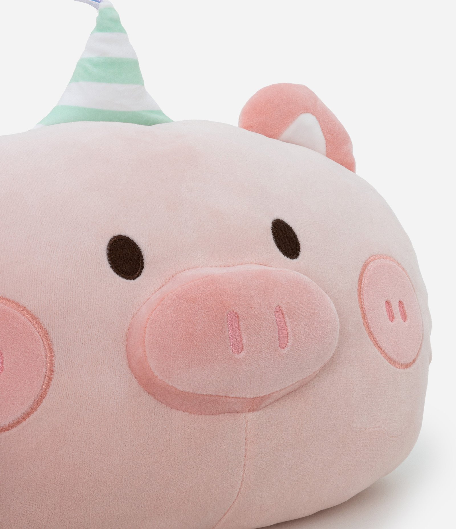 Almofada de Porquinho com Chapéu de Aniversário Rosa 4