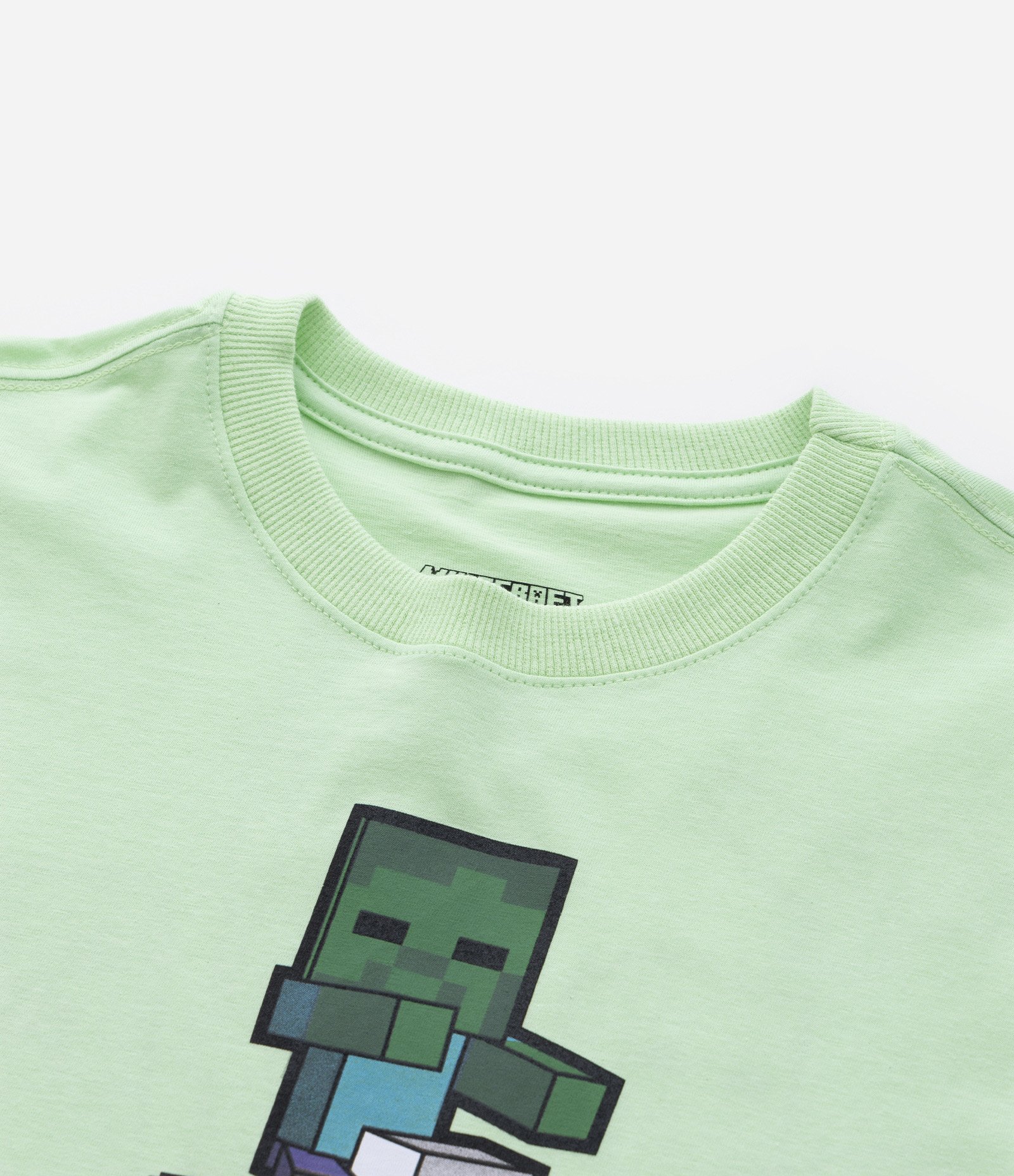 Camiseta Infantil com Estampa Frente e Costas Minecraft - Tam 5 a 14 Anos Verde 5