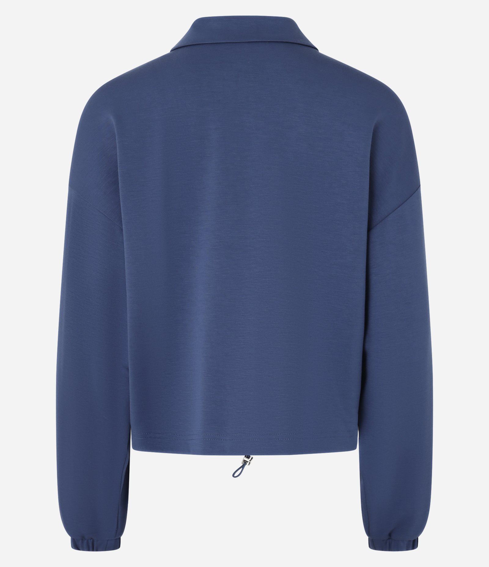 Blusa Manga Longa em Moletinho com Fechamento de Zíper no Decote Azul 6